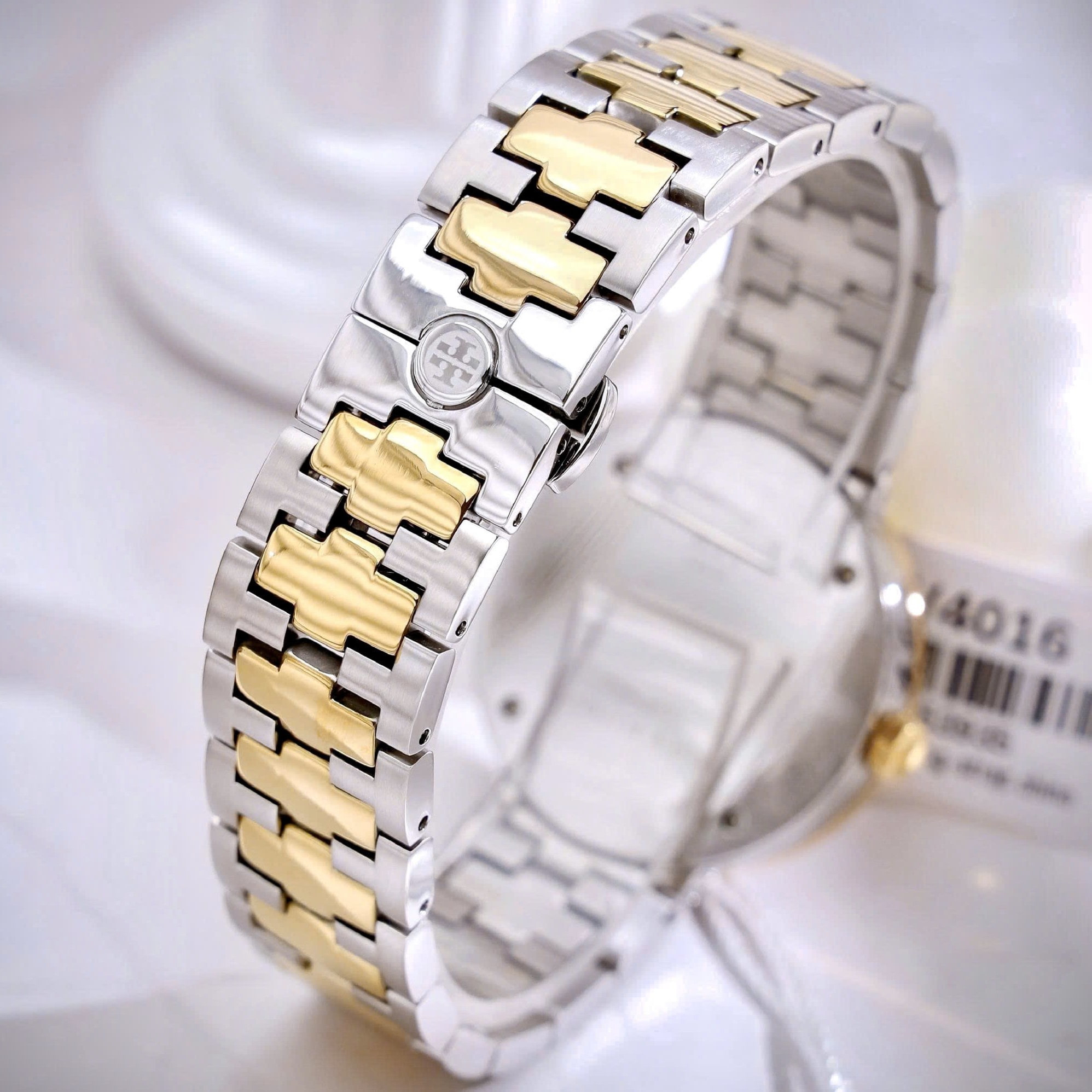 Đồng hồ đeo tay nữ Tory Burch Reva Watch Two-tone Gold Stainless Steel TBW4016 13
