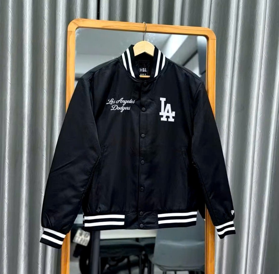 Áo Khoác unisex Bomber New Era LA Los Angeles Dodgers Black 1