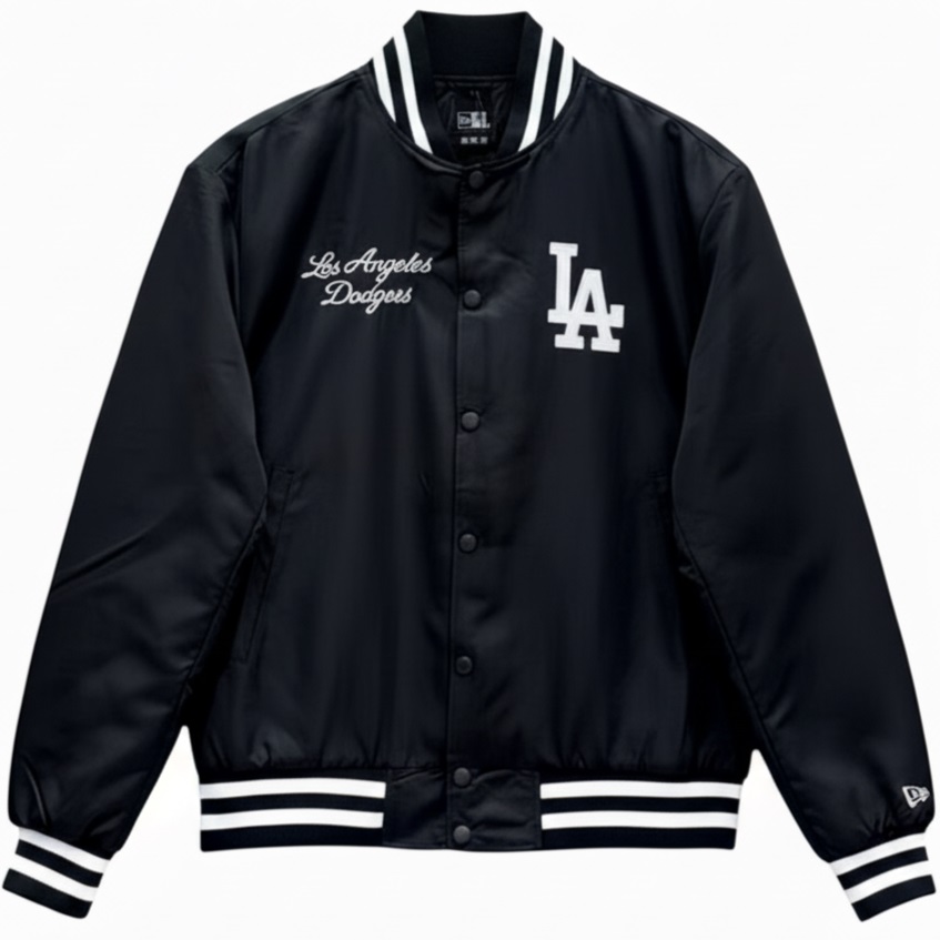 Áo Khoác unisex Bomber New Era LA Los Angeles Dodgers Black 2