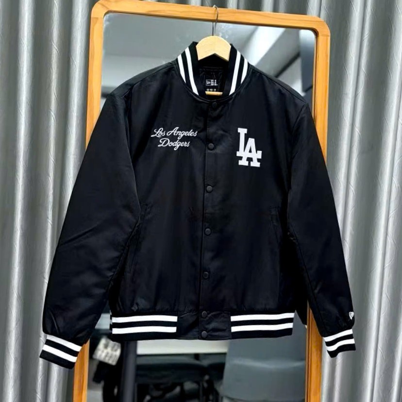 Áo Khoác unisex Bomber New Era LA Los Angeles Dodgers Black 3