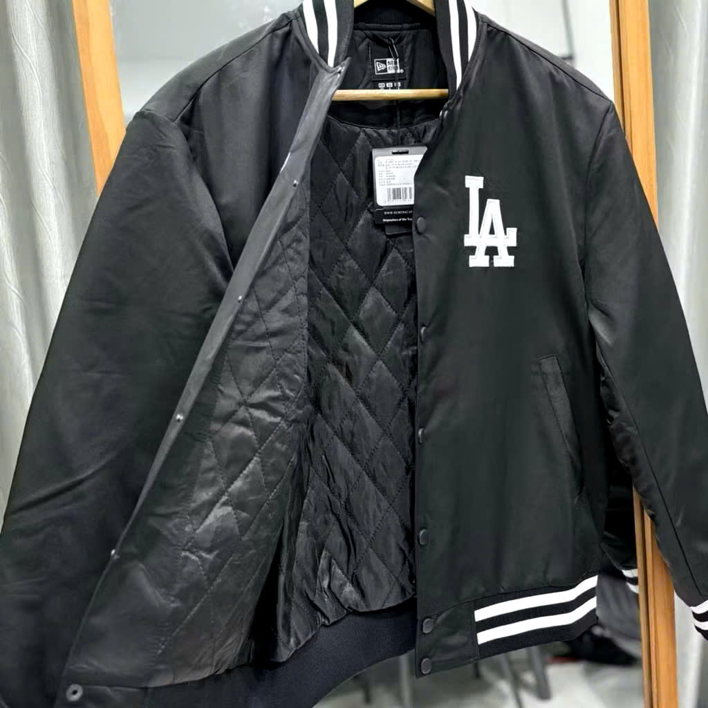 Áo Khoác unisex Bomber New Era LA Los Angeles Dodgers Black 6