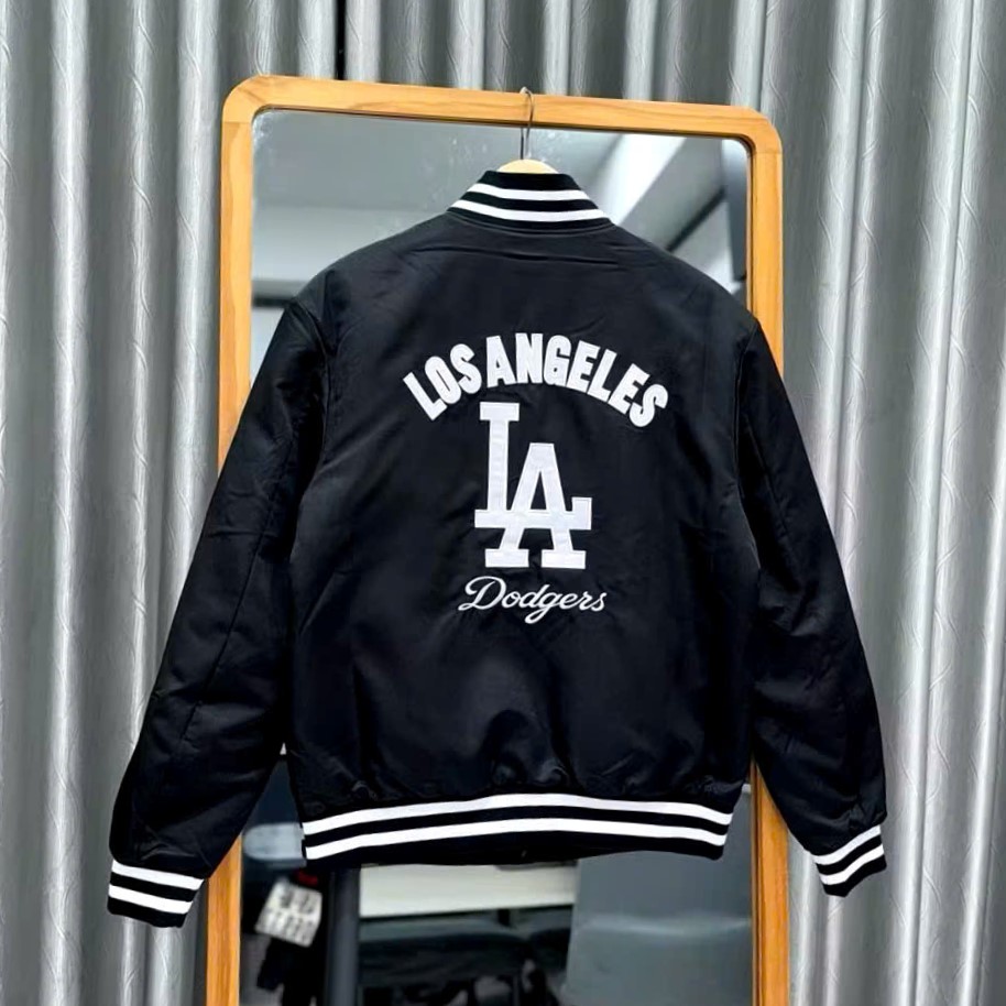 Áo Khoác unisex Bomber New Era LA Los Angeles Dodgers Black 7