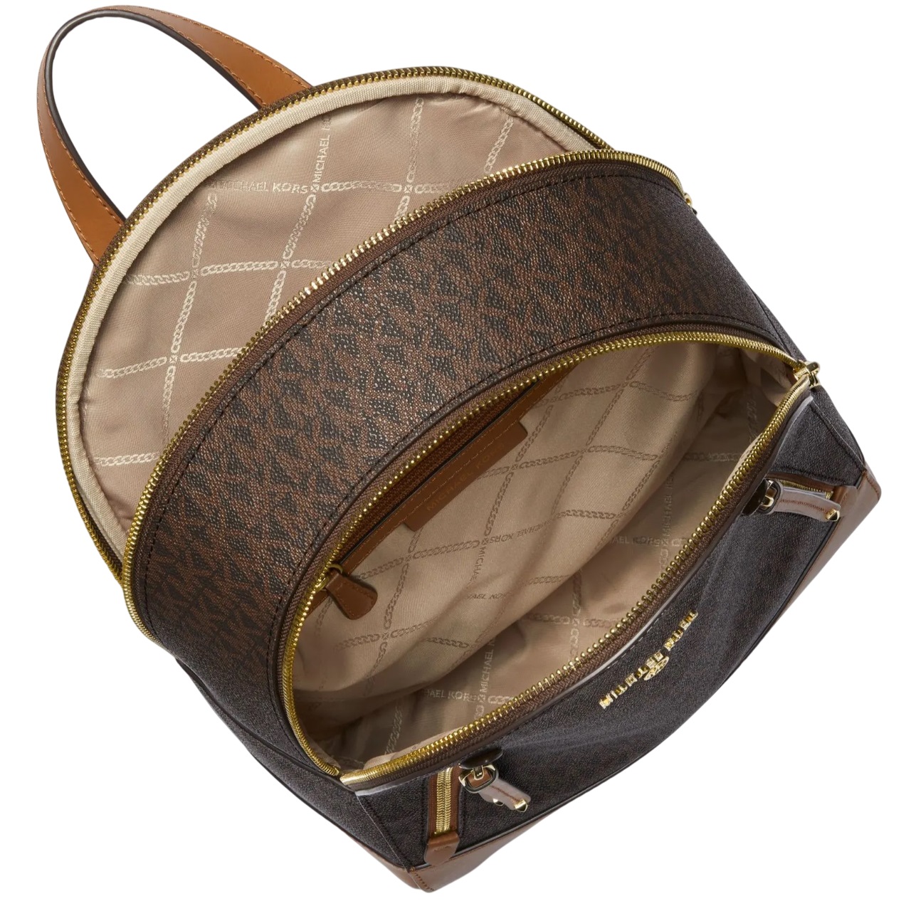 Ba lô Michael Kors Brooklyn Medium Monogram Backpack Dark Brown Acorn Brown 30H1GBNB2B252 3