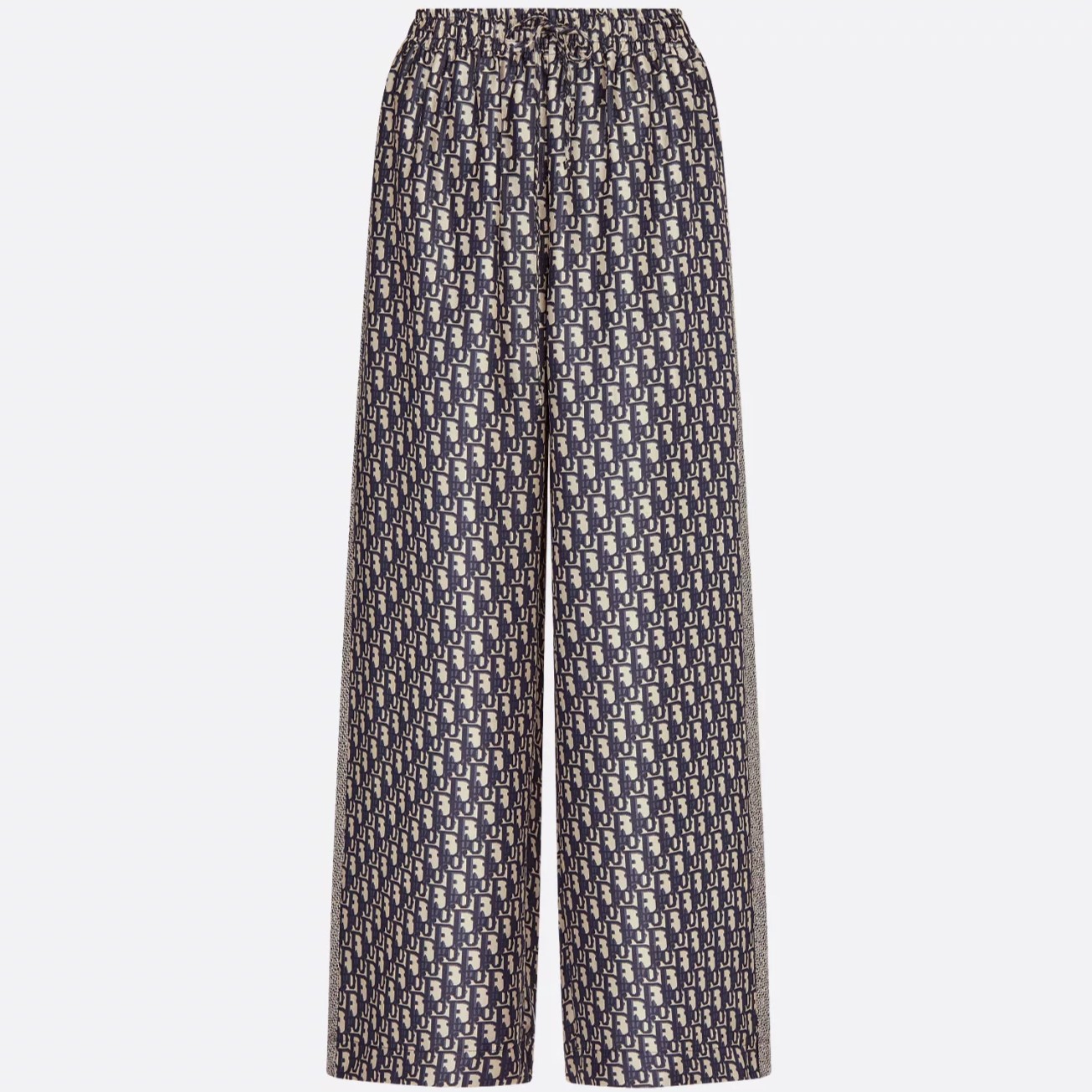 Quần ống suông Dior Chez Moi Pants Blue Dior Oblique Silk Twill 3