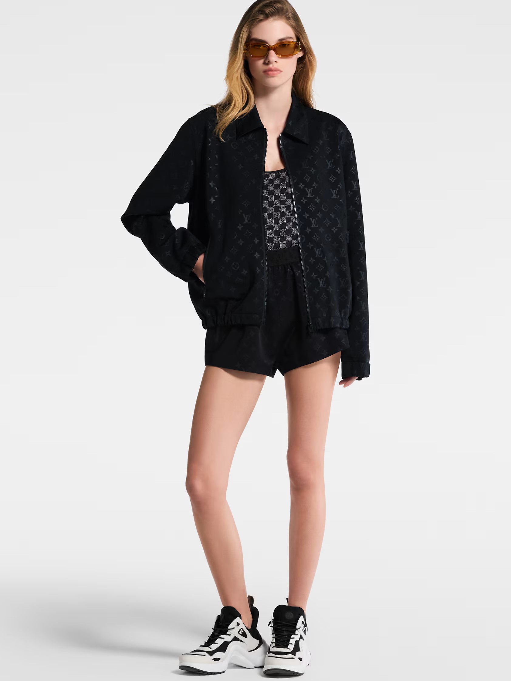 Quần ngắn thời trang LV Louis Vuitton Monogram Jogging Shorts Black 2