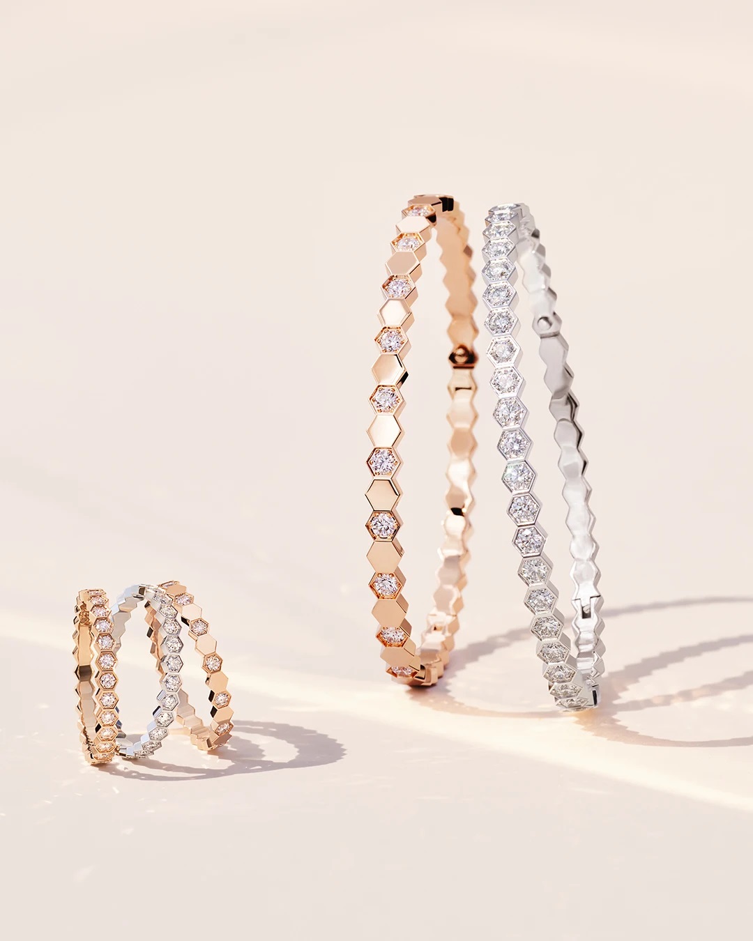 Vòng đeo tay Bee de Chaumet Bracelet Rose Gold Diamonds 1