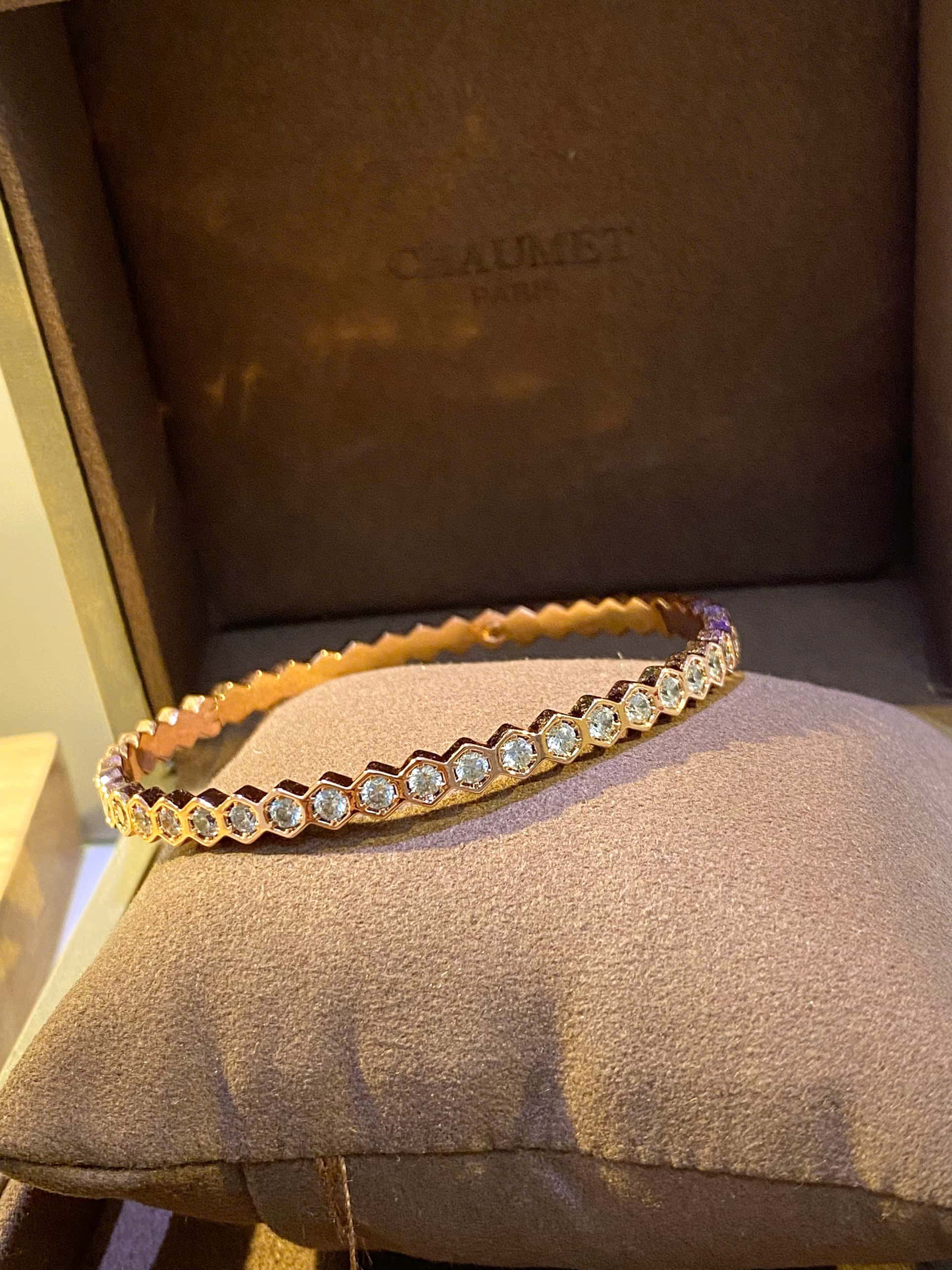 Vòng đeo tay Bee de Chaumet Bracelet Rose Gold Diamonds 8