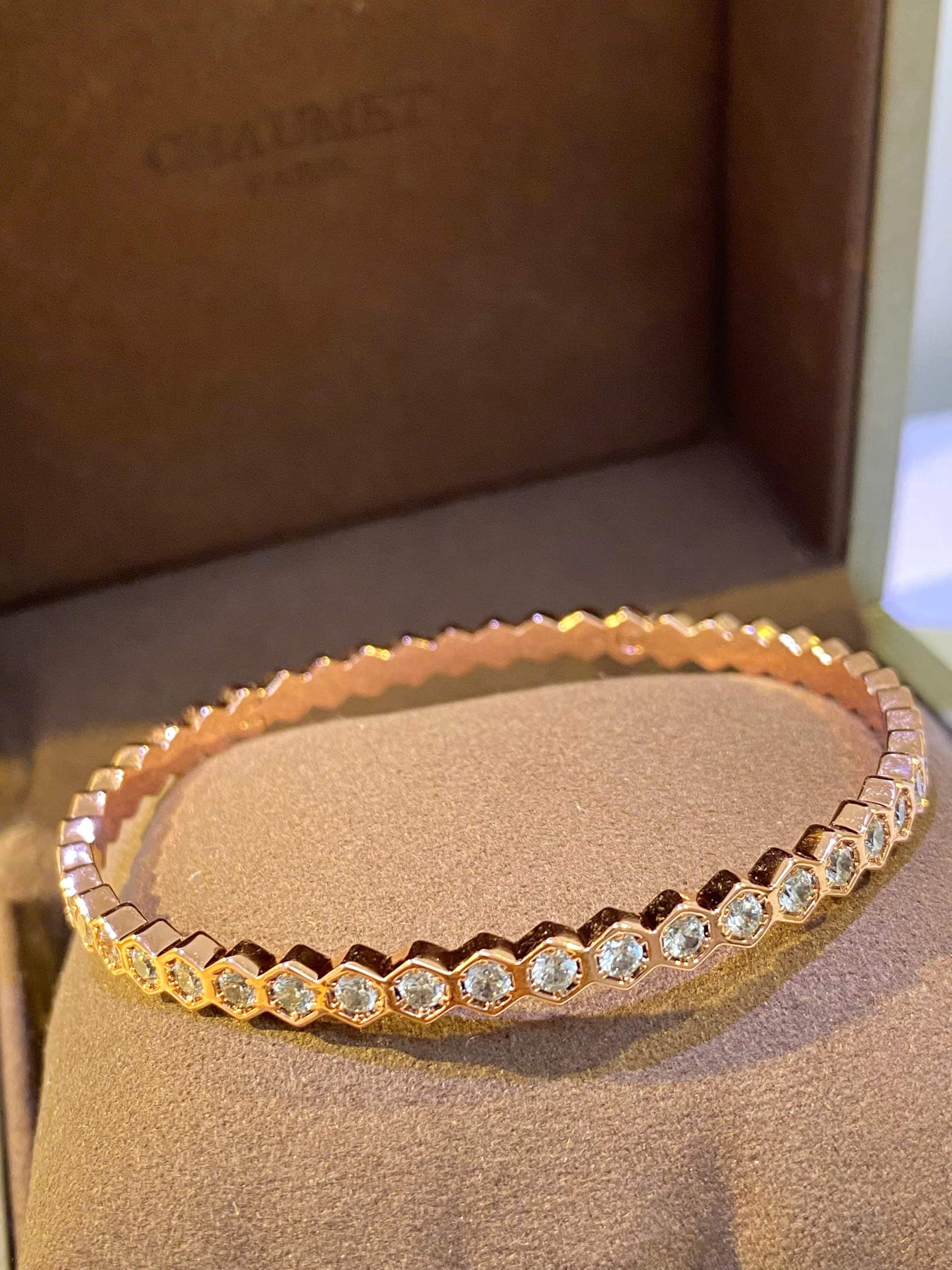 Vòng đeo tay Bee de Chaumet Bracelet Rose Gold Diamonds 14