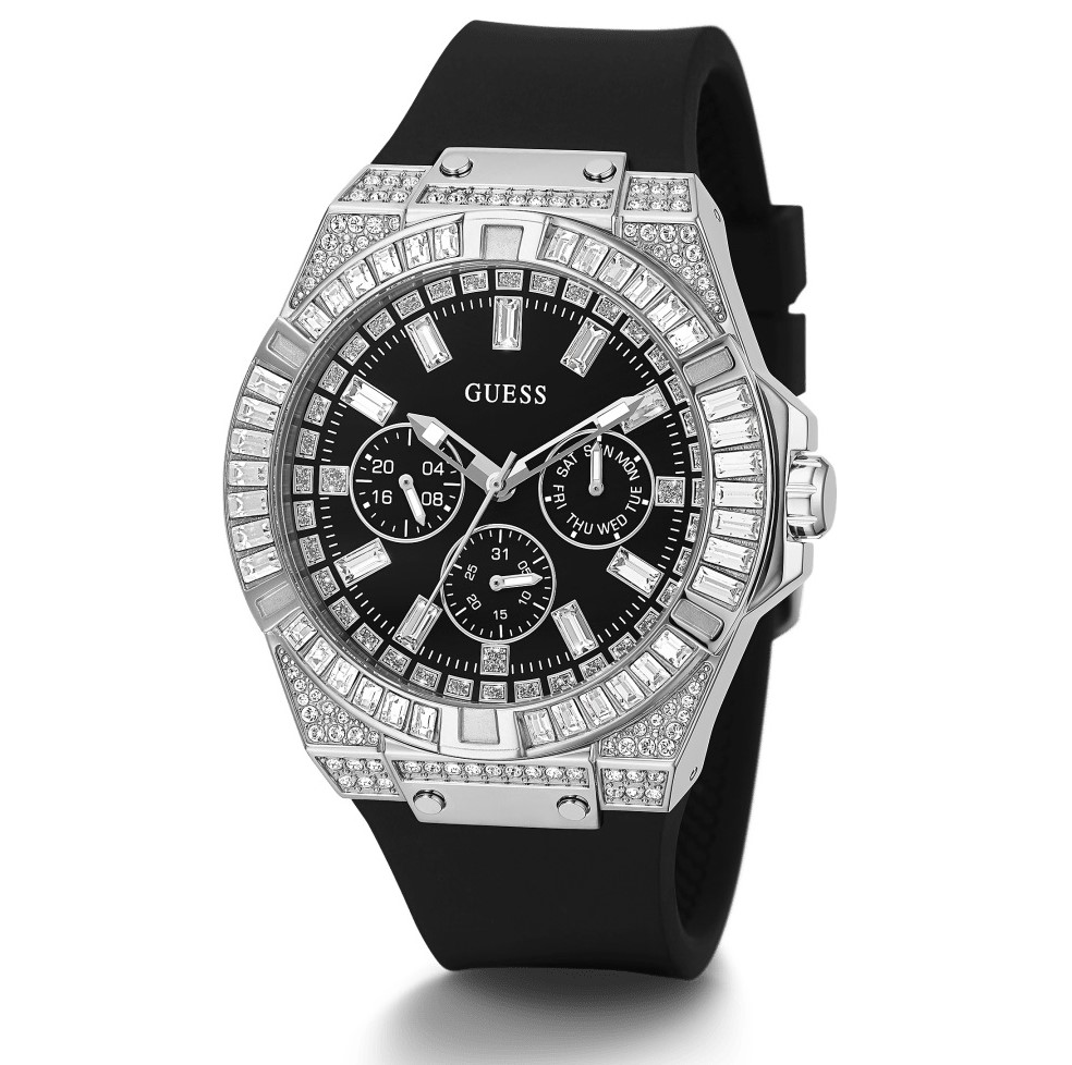 ĐỒNG HỒ NAM DÂY SILICON GUESS BLACK STRAP 7