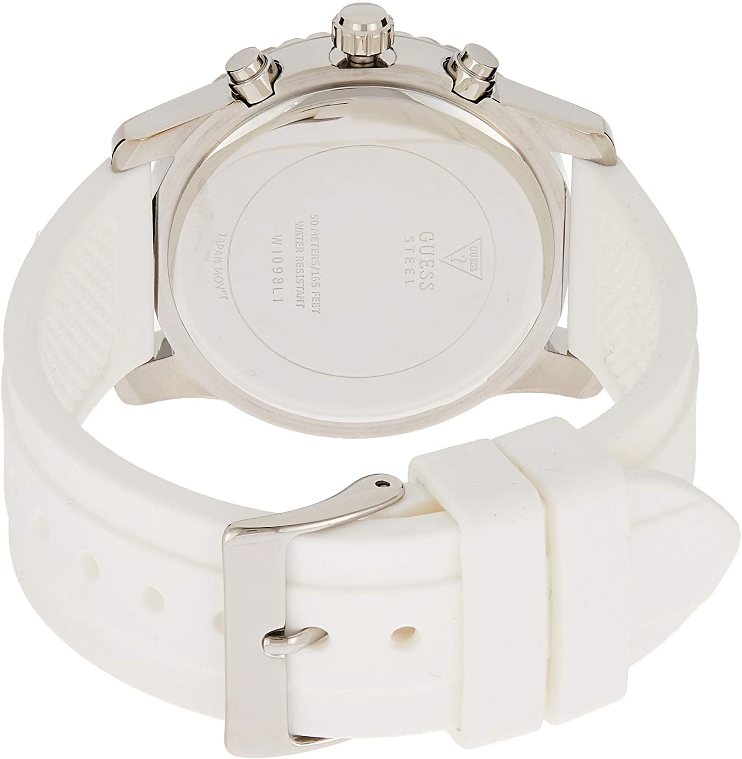 ĐỒNG HỒ NỮ DÂY SILICONE GUESS CONFETTI W1098L1 WOMEN´S WATCH 38 MM RUBBER STRAP WHITE BATTERY 5