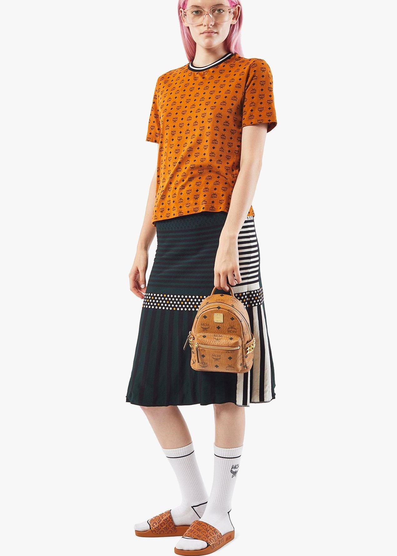 BALO MCM X-MINI STARK BEBE BOO SIDE STUDS COGNAC BACKPACK IN VISETOS 2
