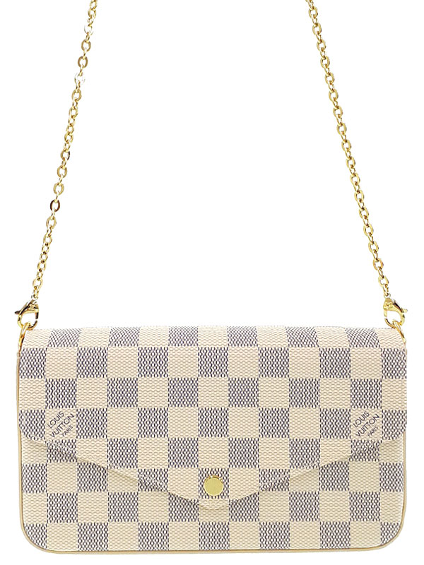 Túi đeo chéo LV nữ Louis Vuitton Félicie Pochette Damier Azur Canvas N40491 8