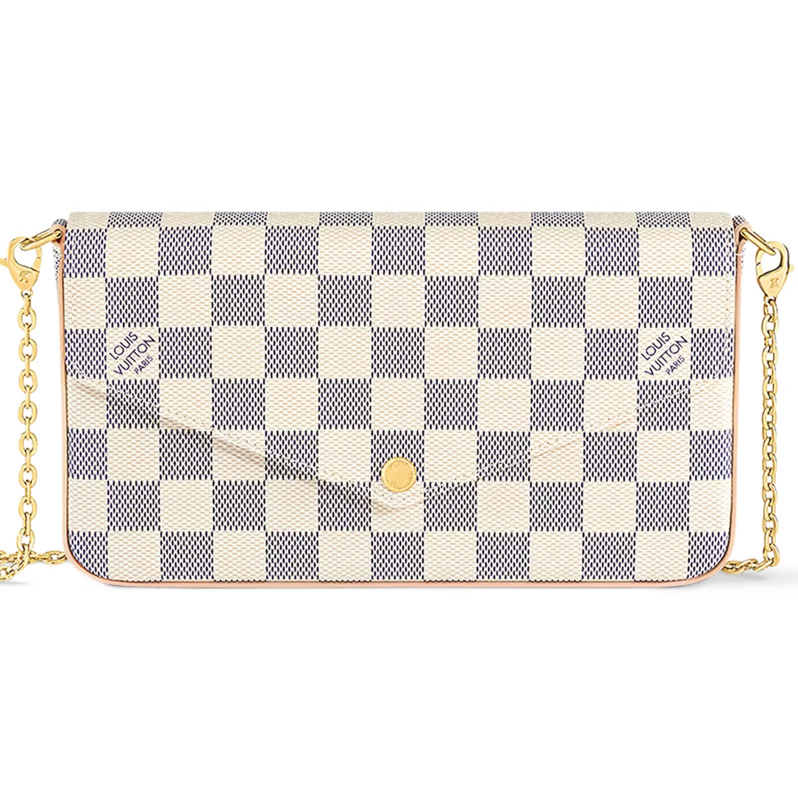 Túi đeo chéo LV nữ Louis Vuitton Félicie Pochette Damier Azur Canvas N40491 9