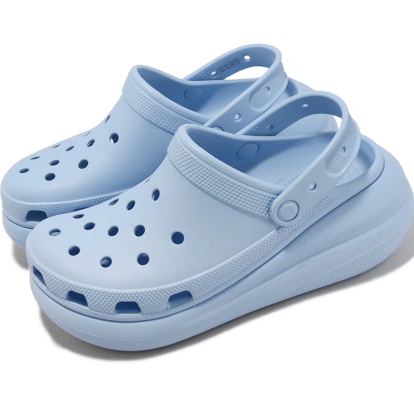 Giày đế cao Crocs Classic Crush Shimmer Clog Women Sandal Blue Calcite 3