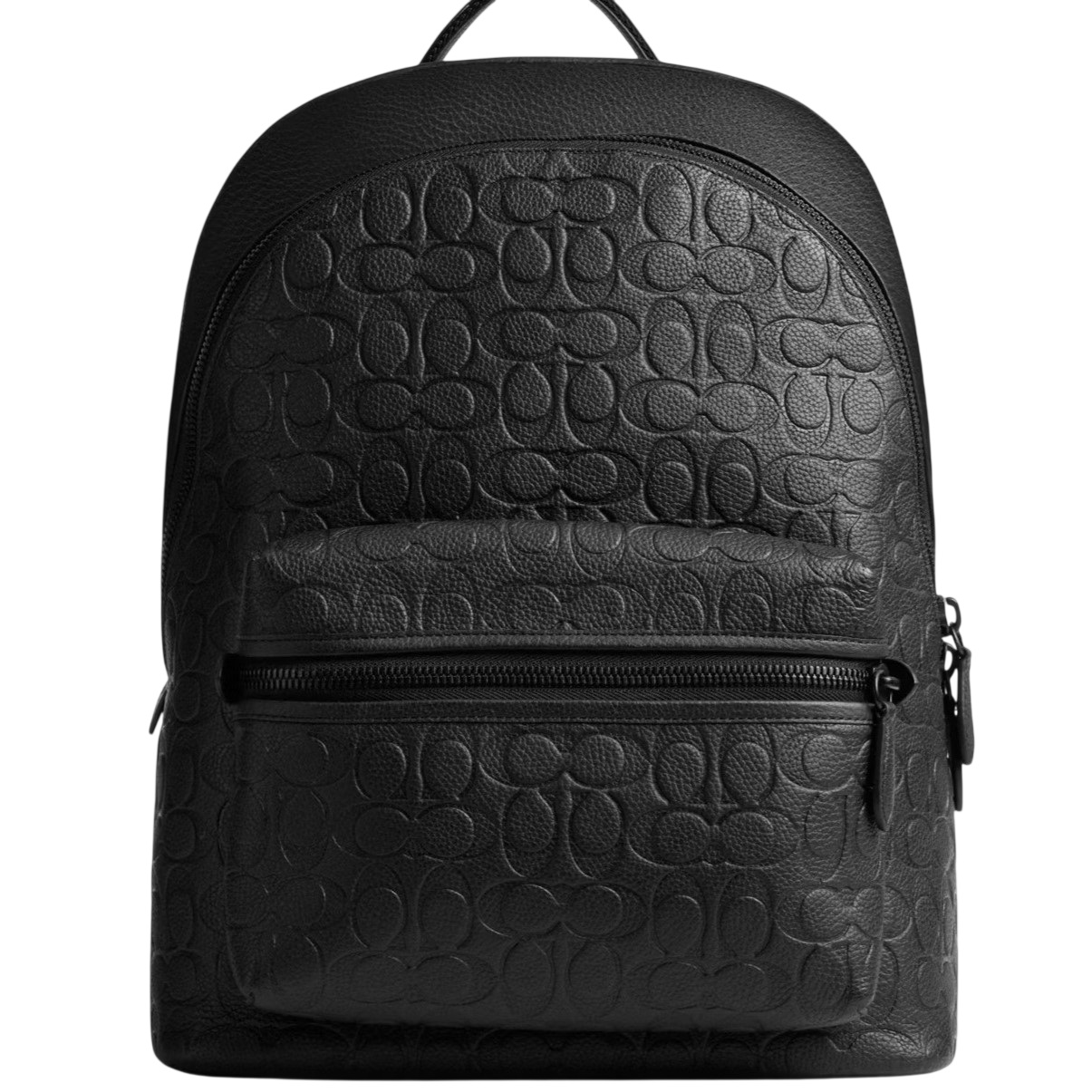Ba lô Coach Charter Backpack In Signature Leather Black CP117 2