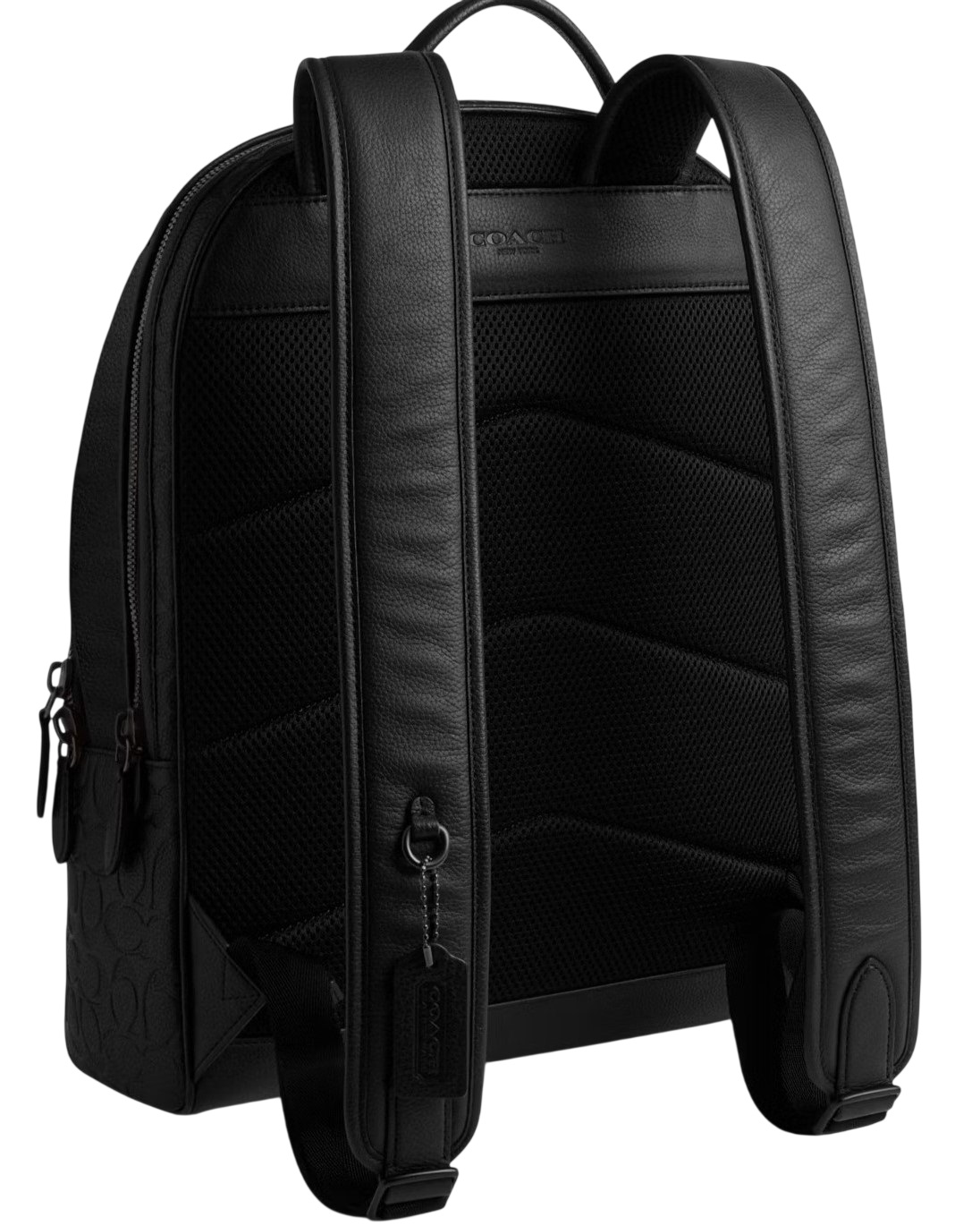 Ba lô Coach Charter Backpack In Signature Leather Black CP117 4