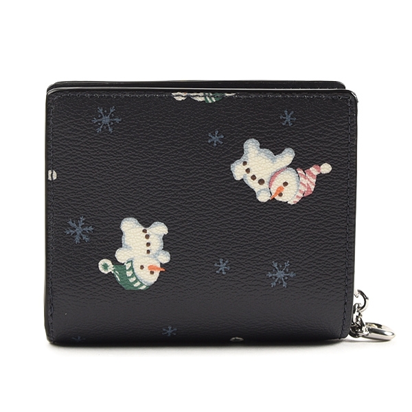 VÍ COACH NỮ BOXED SNAP WALLET AND PICTURE FRAME BAG CHARM WITH SNOWMAN PRINT 4