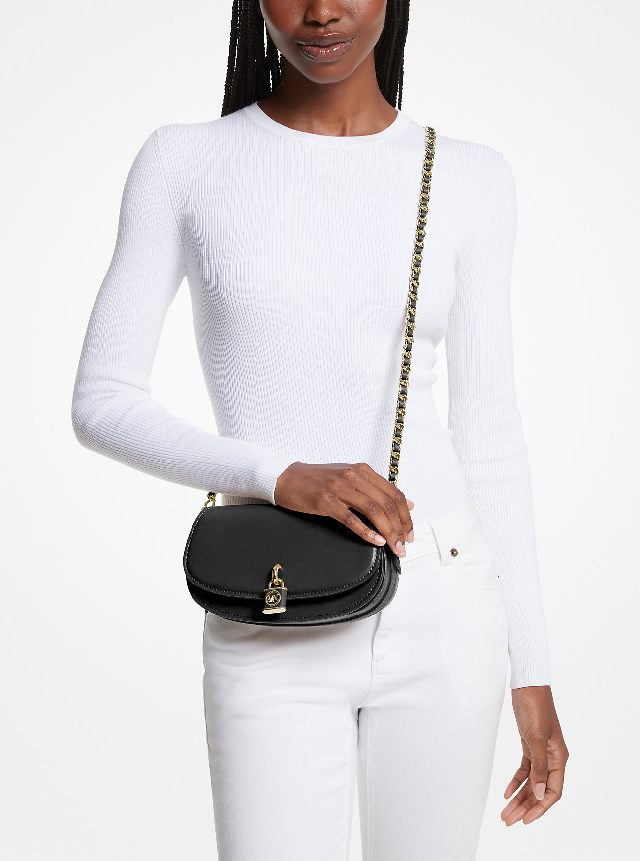 TÚI ĐEO CHÉO NỮ MICHAEL KORS MILA SMALL LEATHER SHOULDER BAG 30F3GIMM1L 1