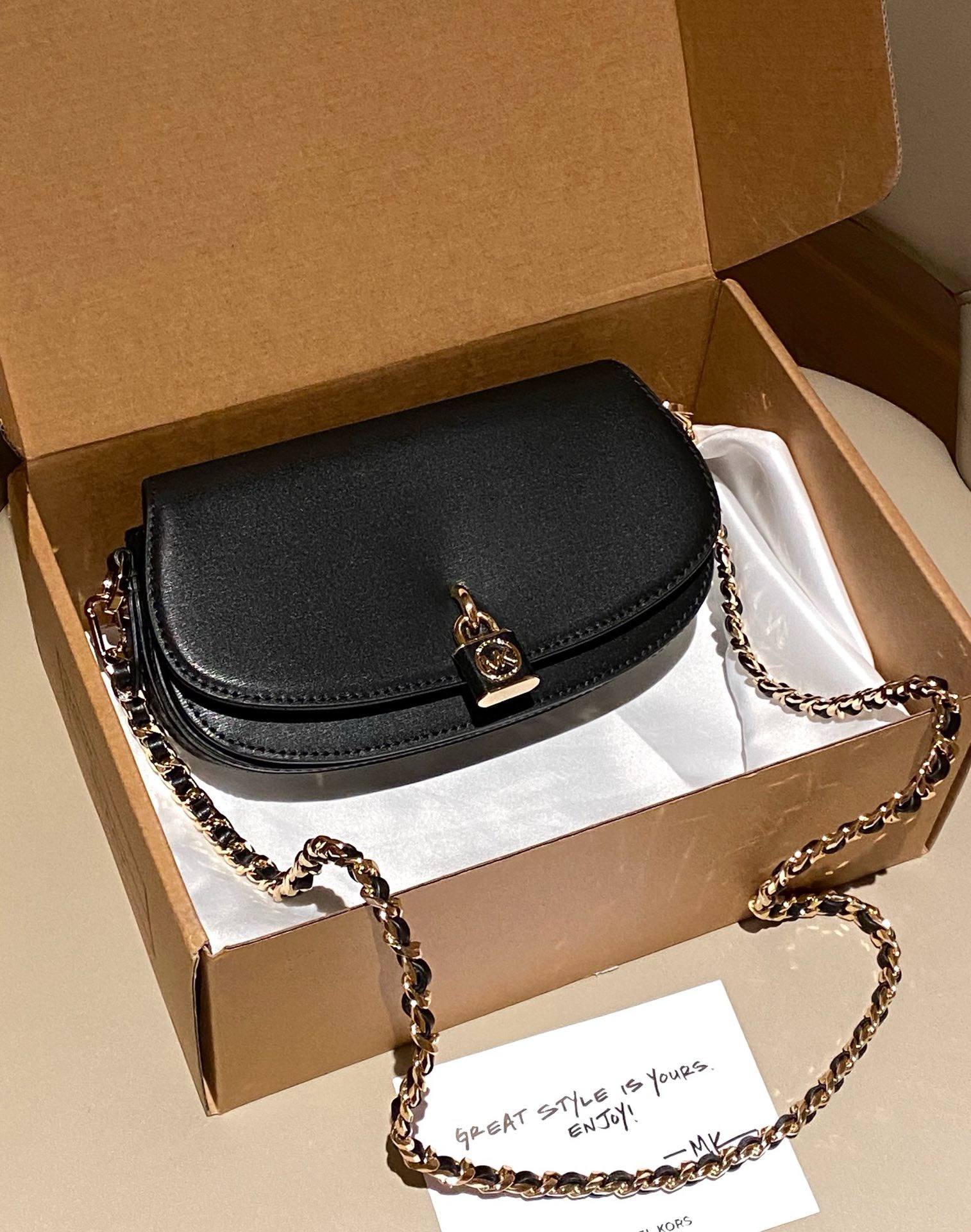 TÚI ĐEO CHÉO NỮ MICHAEL KORS MILA SMALL LEATHER SHOULDER BAG 30F3GIMM1L 6
