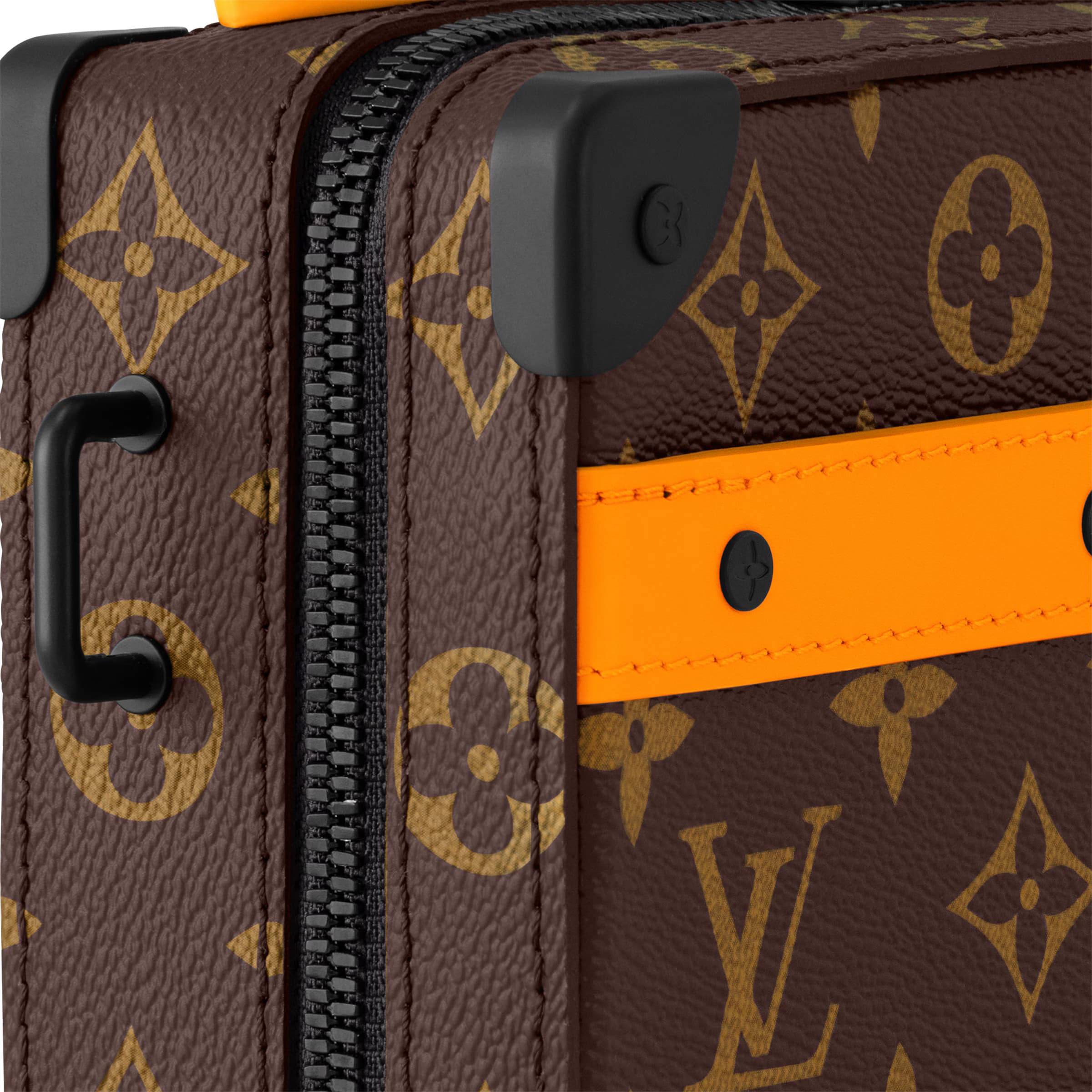 TÚI ĐEO CHÉO DÁNG CỐP LV LOUIS VUITTON HANDLE SOFT TRUNK RADIANT SUN MONOGRAM MACASSAR CANVAS 1
