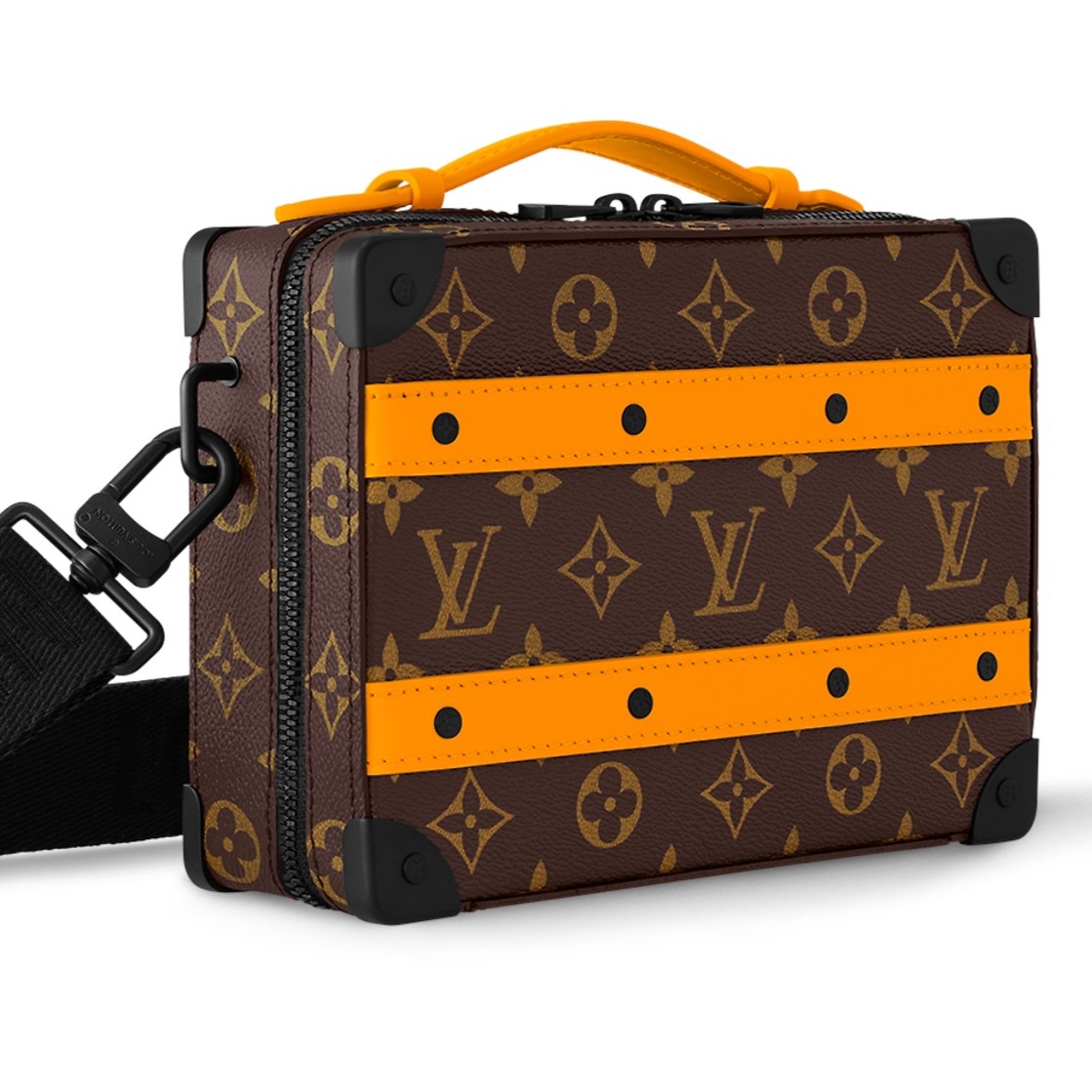TÚI ĐEO CHÉO DÁNG CỐP LV LOUIS VUITTON HANDLE SOFT TRUNK RADIANT SUN MONOGRAM MACASSAR CANVAS 2