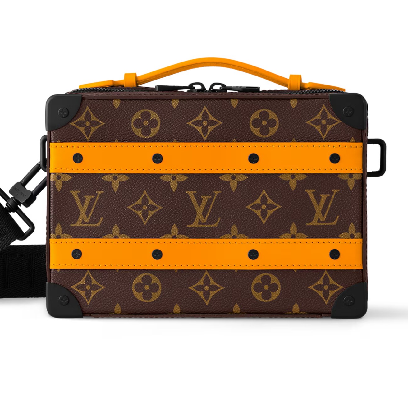 TÚI ĐEO CHÉO DÁNG CỐP LV LOUIS VUITTON HANDLE SOFT TRUNK RADIANT SUN MONOGRAM MACASSAR CANVAS 8