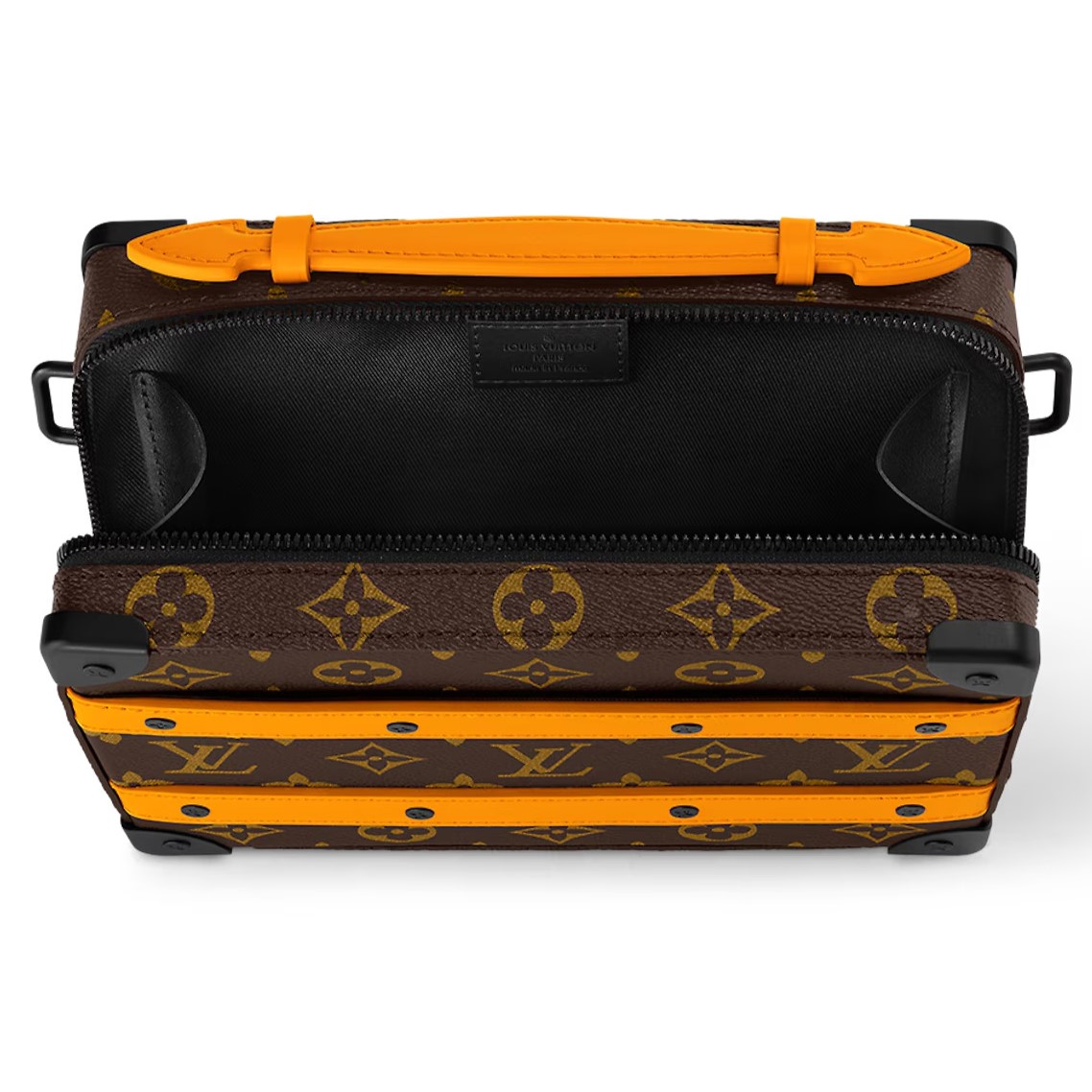 TÚI ĐEO CHÉO DÁNG CỐP LV LOUIS VUITTON HANDLE SOFT TRUNK RADIANT SUN MONOGRAM MACASSAR CANVAS 9