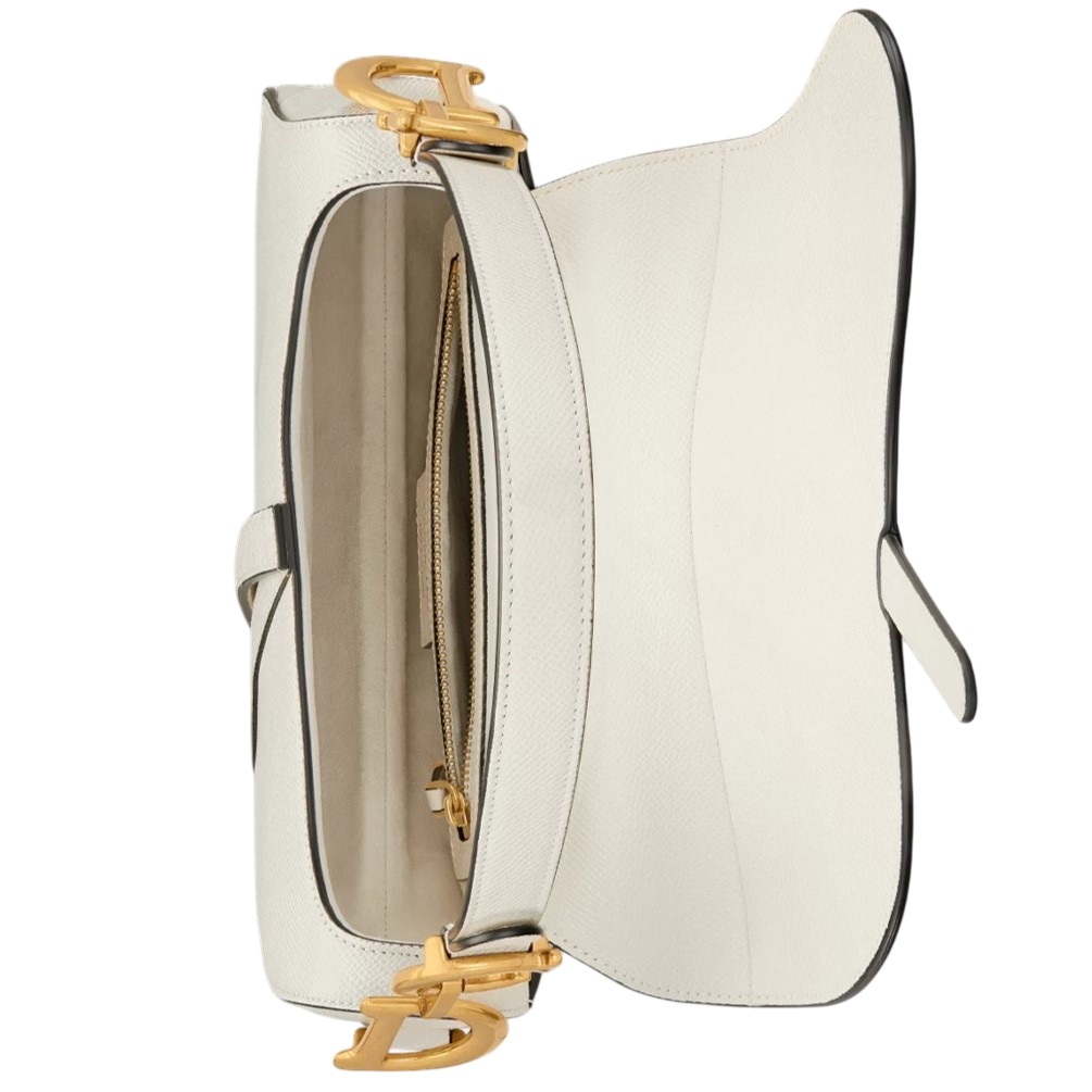 Túi xách Dior Yên Ngựa Saddle Bag With Shoulder Strap Latte Grained Calfskin 7