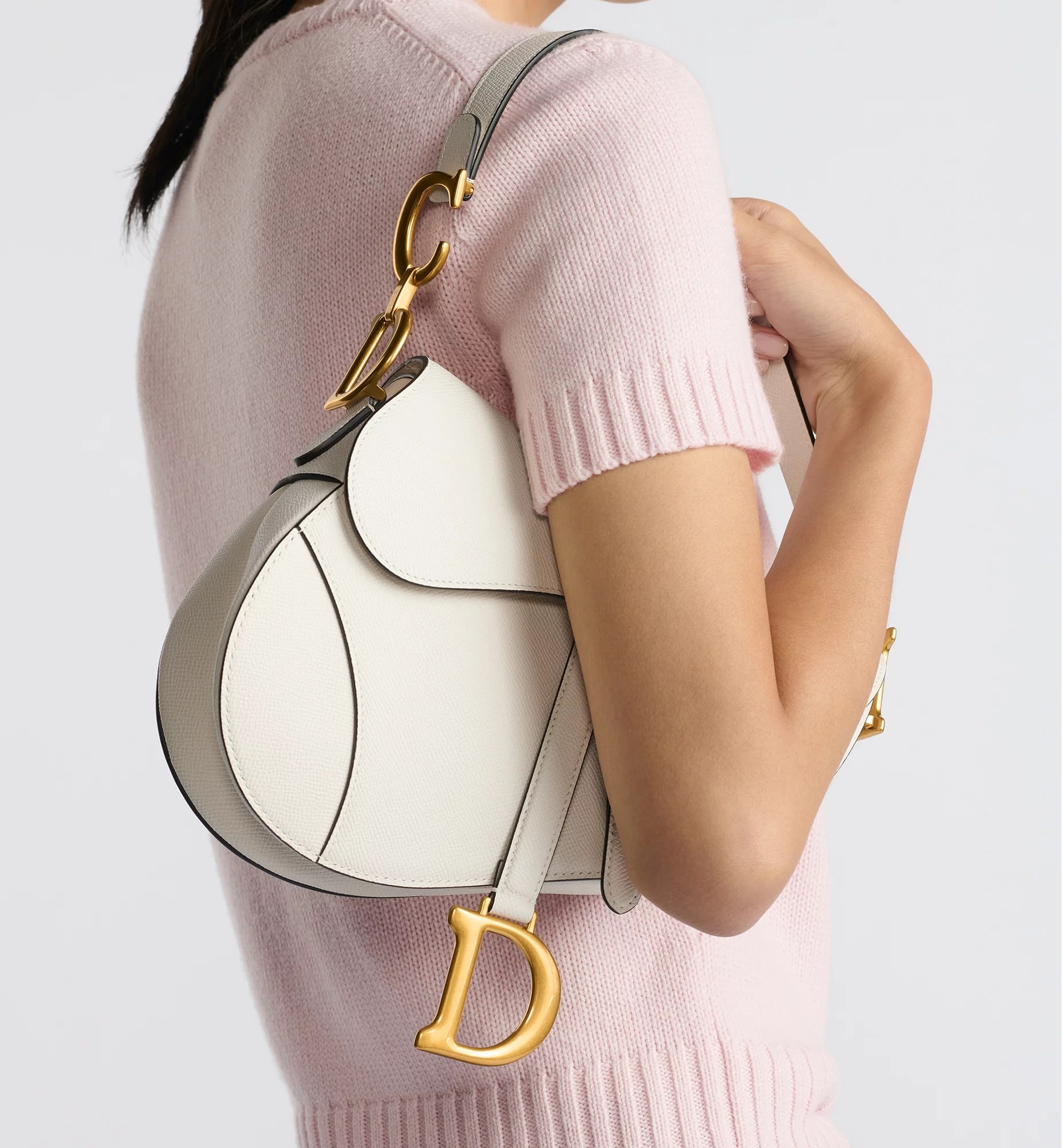 Túi xách Dior Yên Ngựa Saddle Bag With Shoulder Strap Latte Grained Calfskin 5