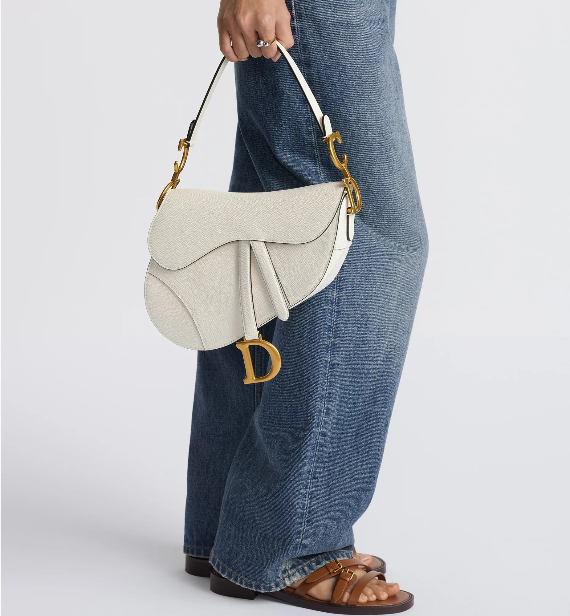 Túi xách Dior Yên Ngựa Saddle Bag With Shoulder Strap Latte Grained Calfskin 8