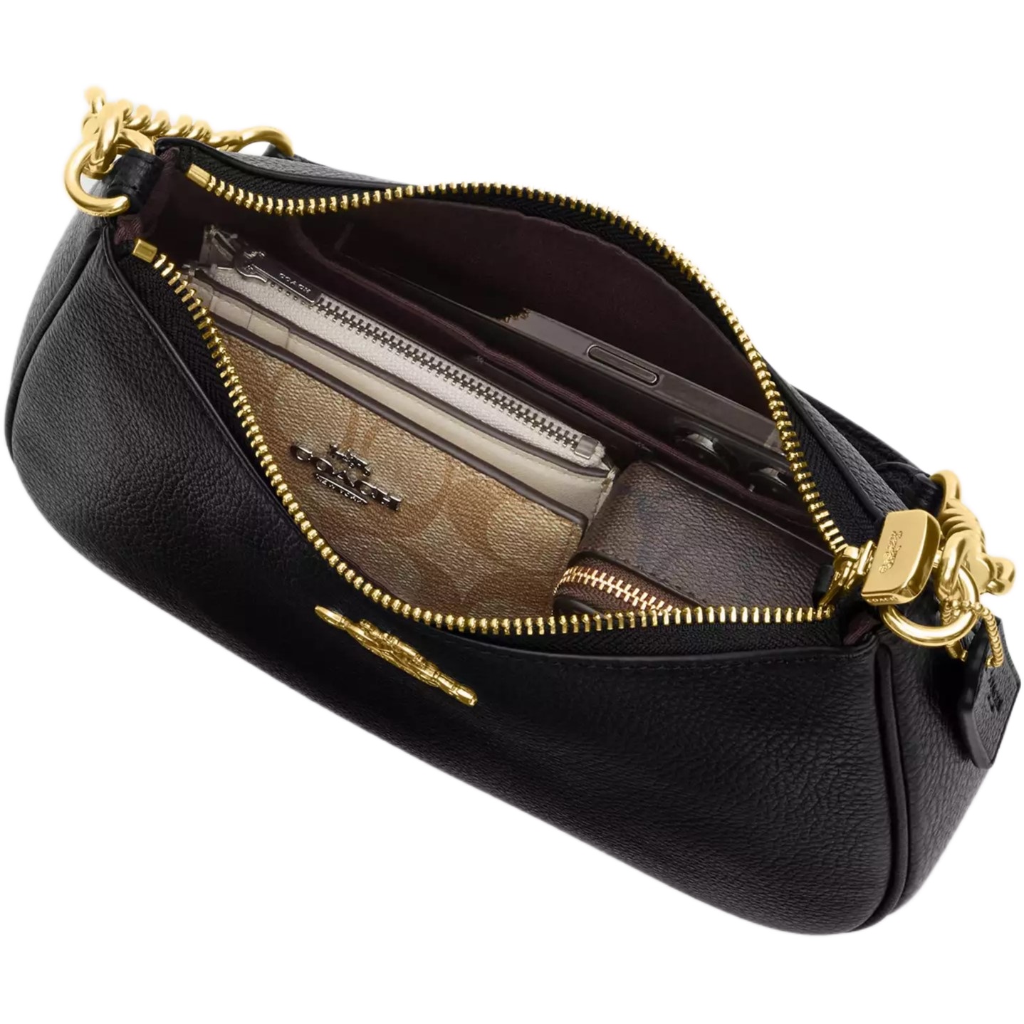 Túi đeo chéo Coach Teri Shoulder Bag In Signature Canvas With Stripe Tan Multi CAL81 2