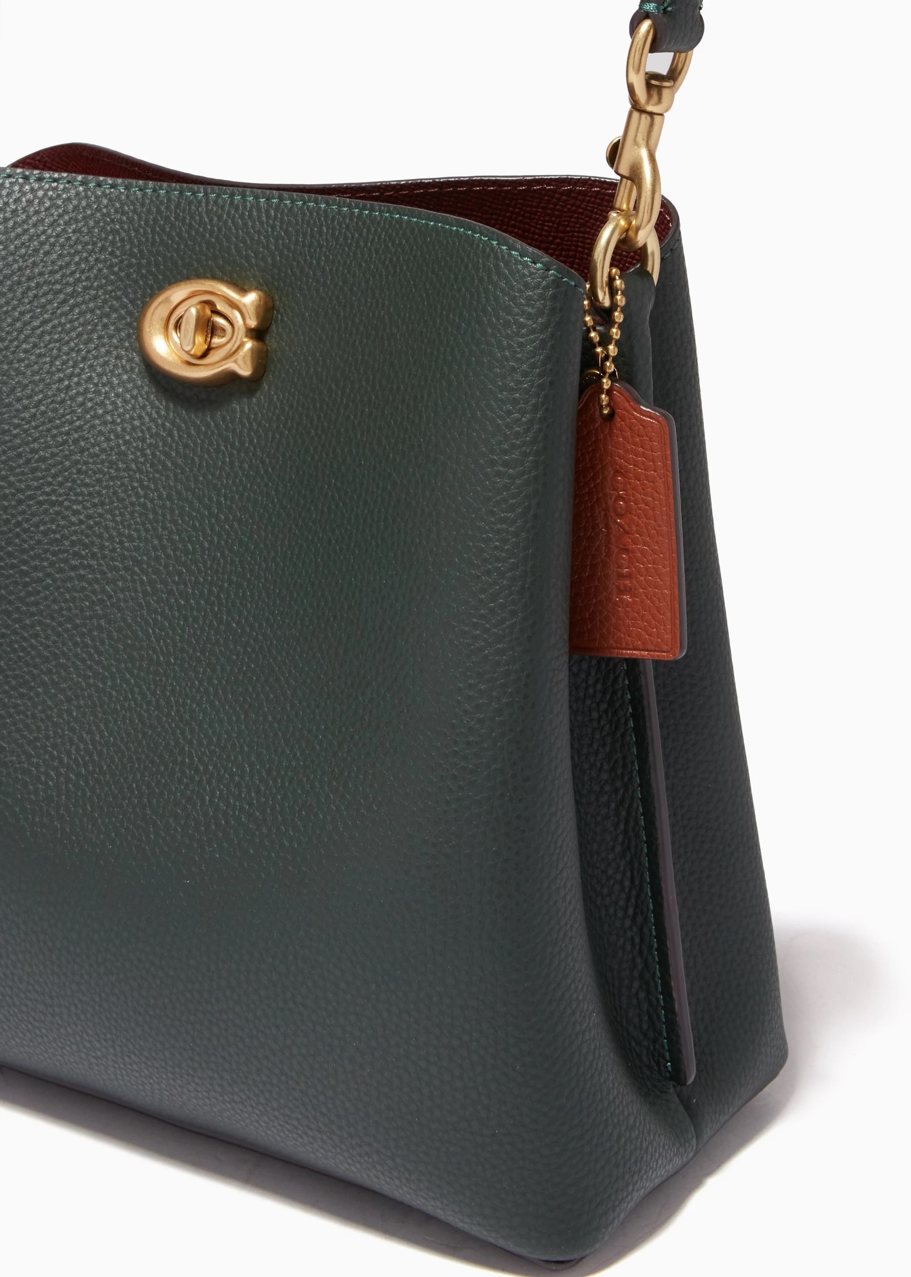 Túi đeo chéo Coach Willow Bucket Bag In Colorblock Amazon Green Multi C3766 3