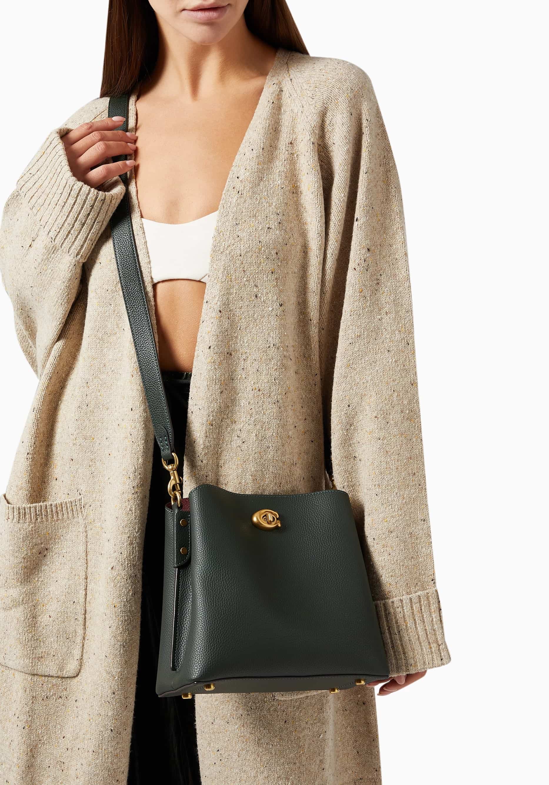 Túi đeo chéo Coach Willow Bucket Bag In Colorblock Amazon Green Multi C3766 6