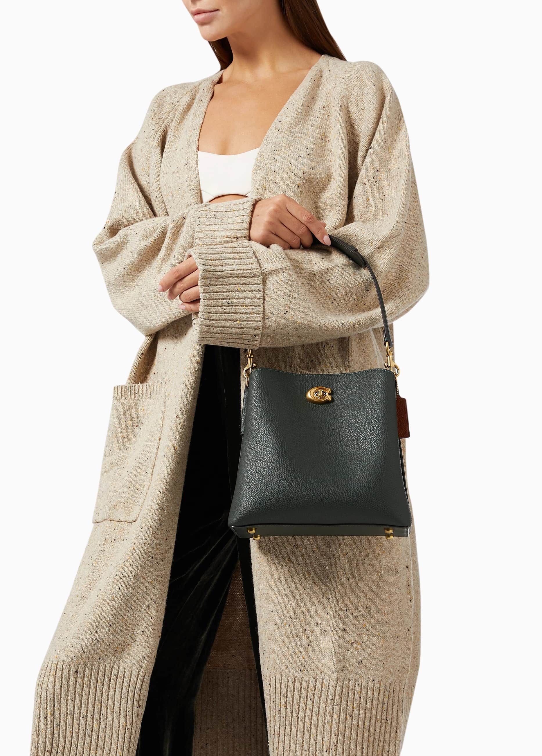 Túi đeo chéo Coach Willow Bucket Bag In Colorblock Amazon Green Multi C3766 8