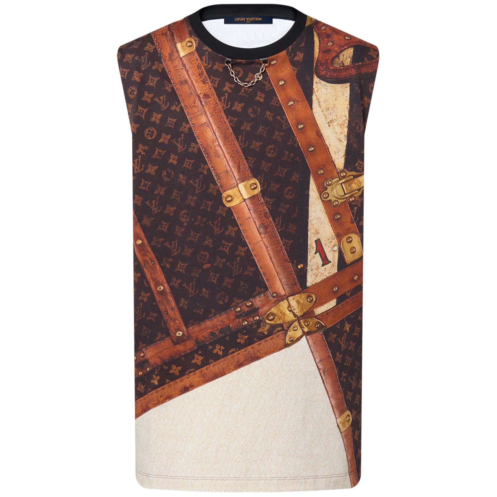 Áo đầm suông Louis Vuitton Sleeveless LV Trunk T-Shirt 1AGHCH 1