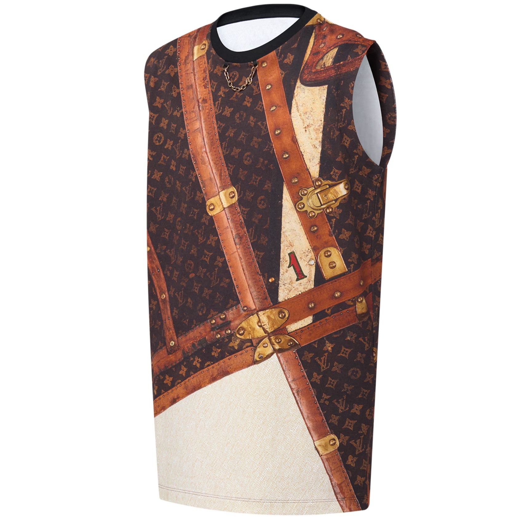 Áo đầm suông Louis Vuitton Sleeveless LV Trunk T-Shirt 1AGHCH 5