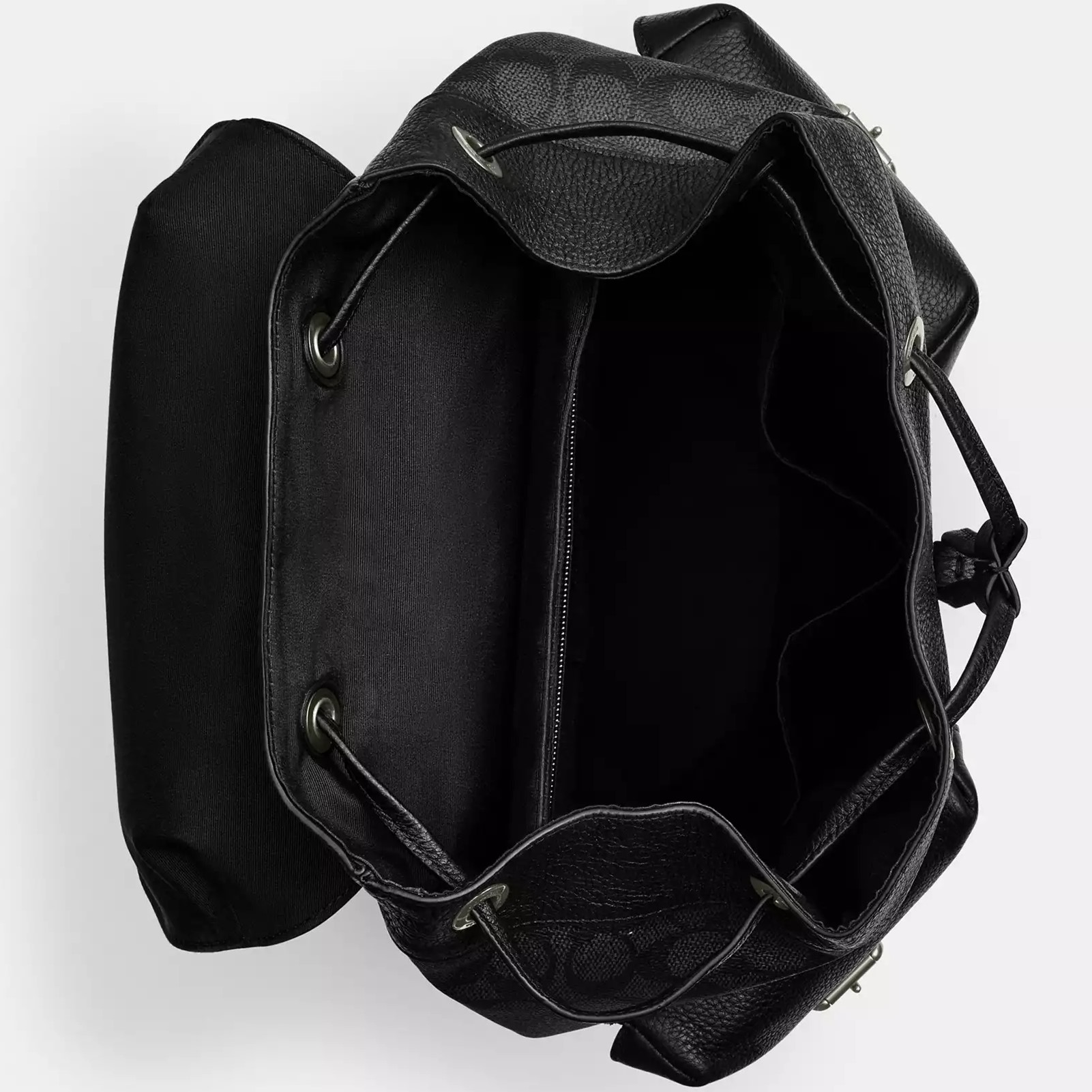 Ba lô Coach Warner Signature Canvas Backpack Charcoal Black CW211 1