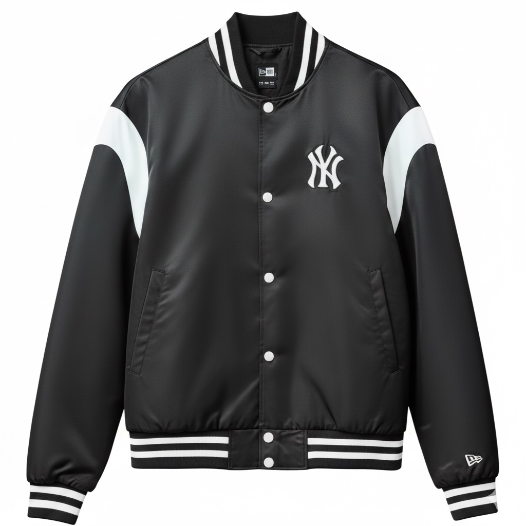 Áo Khoác unisex Bomber New Era Yankees Varsity Jacket Black 1