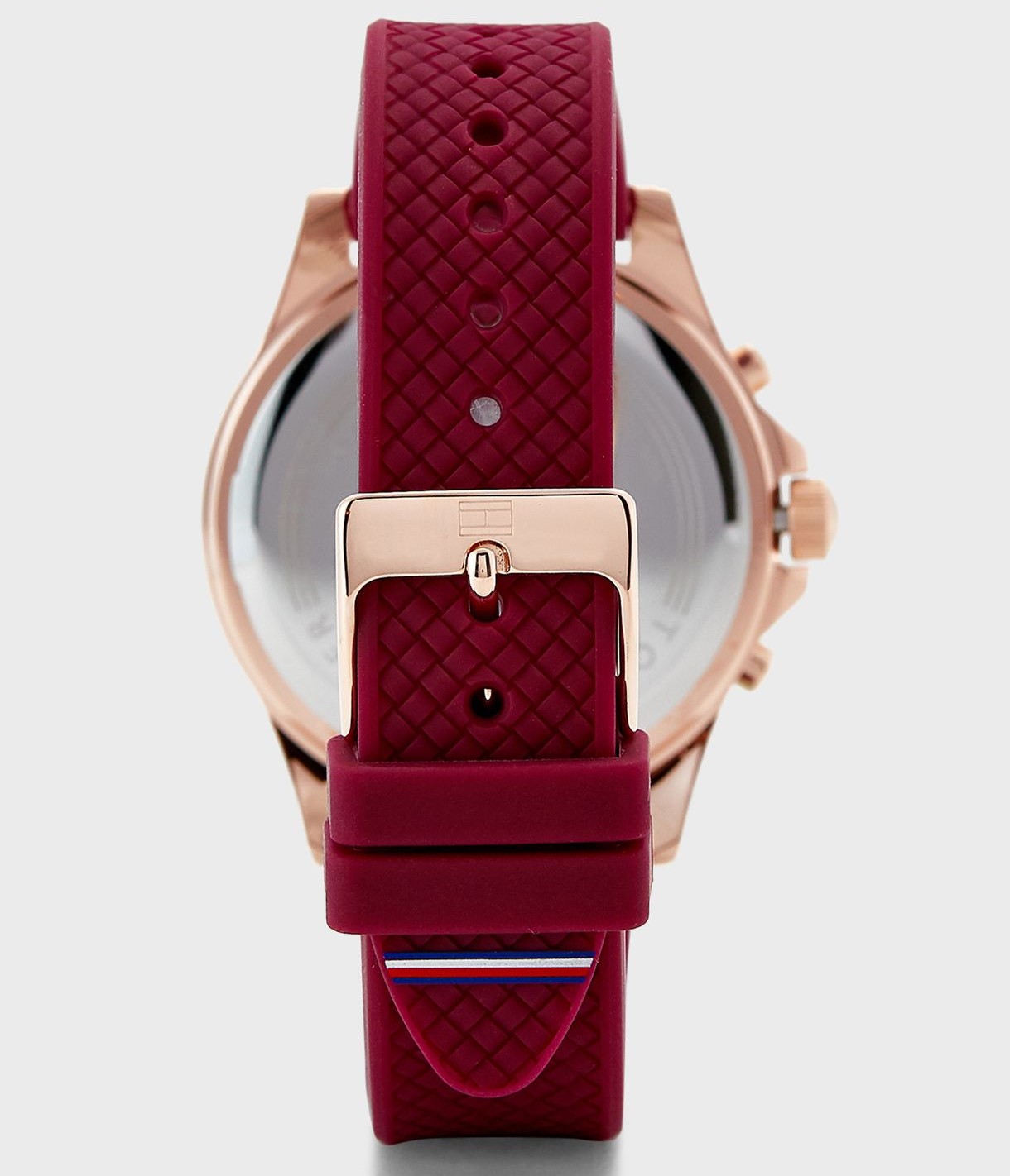 ĐỒNG HỒ ĐEO TAY NỮ TOMMY HILFIGER ROSE GOLD SPORT WATCH WITH RED SILICONE STRAP HAVEN ANALOG WATCH FOR WOMEN TH1782200W 7