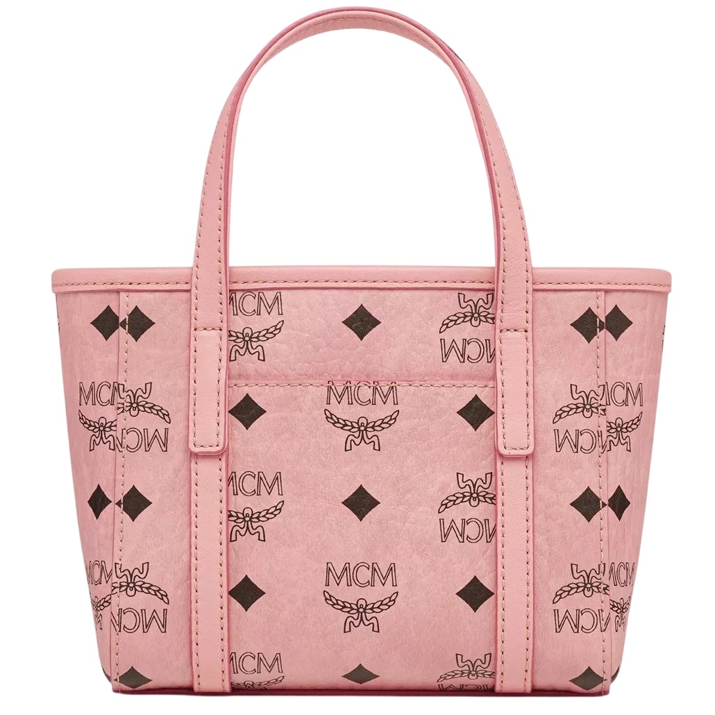 Túi đeo chéo MCM nữ Toni X-Mini Top-Zip Shopper in Visetos Soft Pink 3
