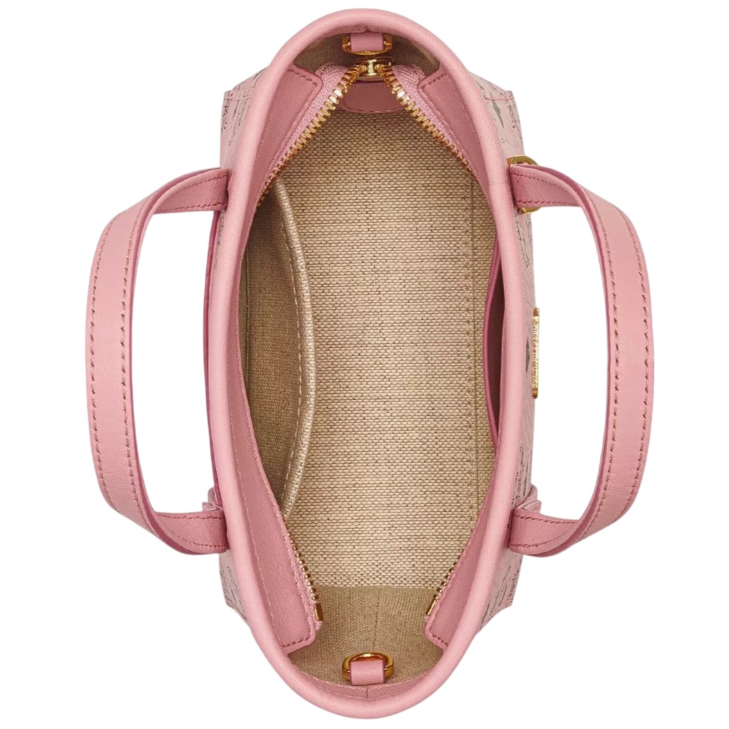 Túi đeo chéo MCM nữ Toni X-Mini Top-Zip Shopper in Visetos Soft Pink 4