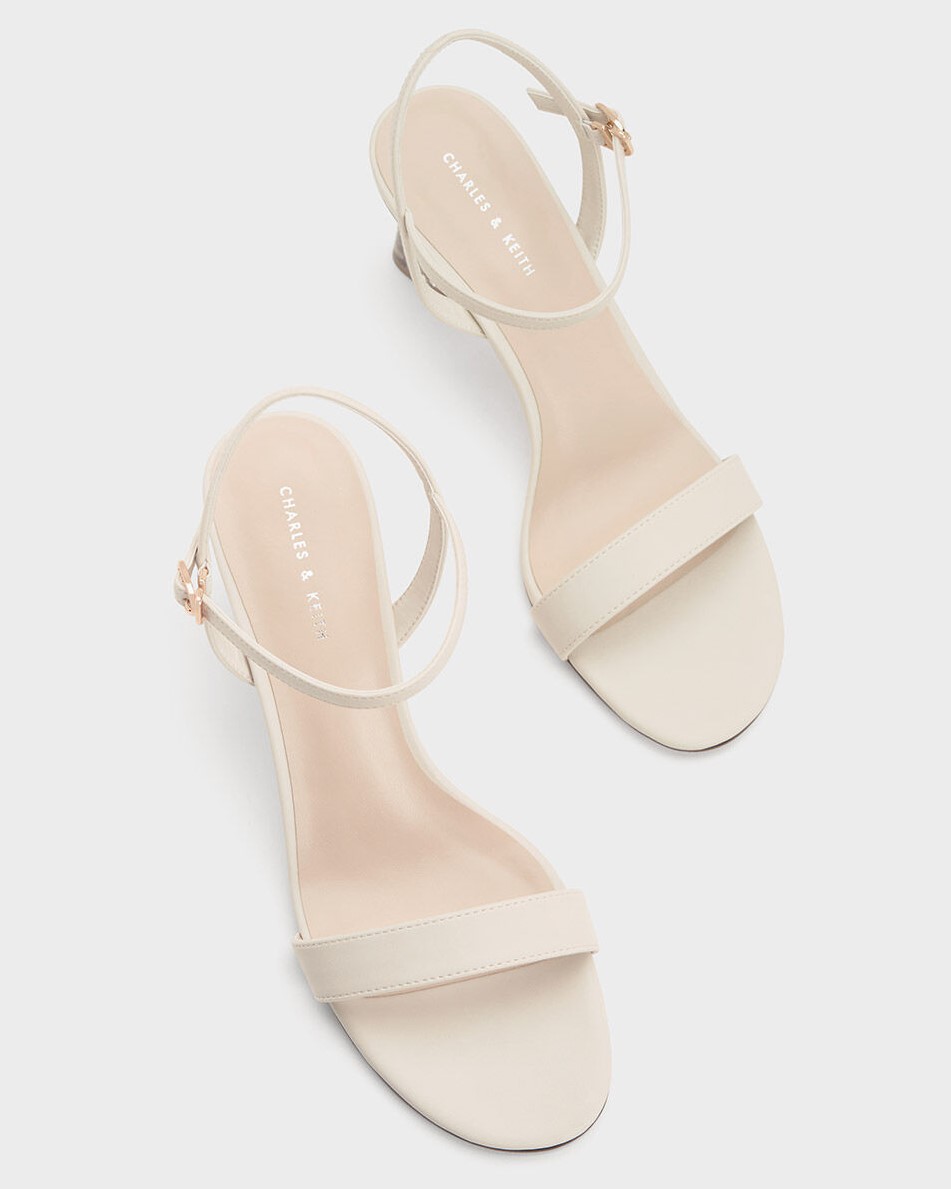 GIÀY SANDAL CAO GÓT NỮ CHARLES AND KEITH CLEAR TRAPEZE HEEL SANDALS 1