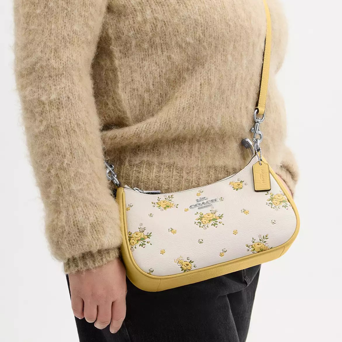 Túi Coach Teri Shoulder Bag With Floral Print Chalk Multi CAL45 5