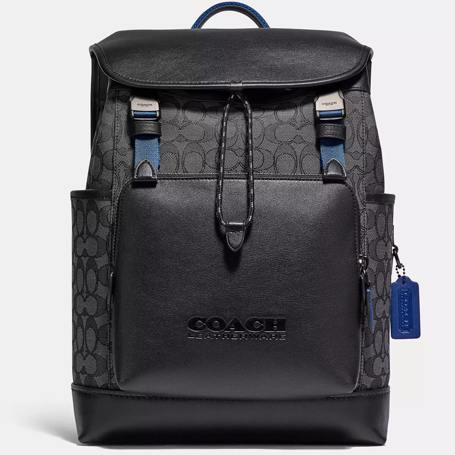 BA LÔ SIZE LỚN NAM COACH LEAGUE FLAP BACKPACK IN SIGNATURE JACQUARD C3793 3