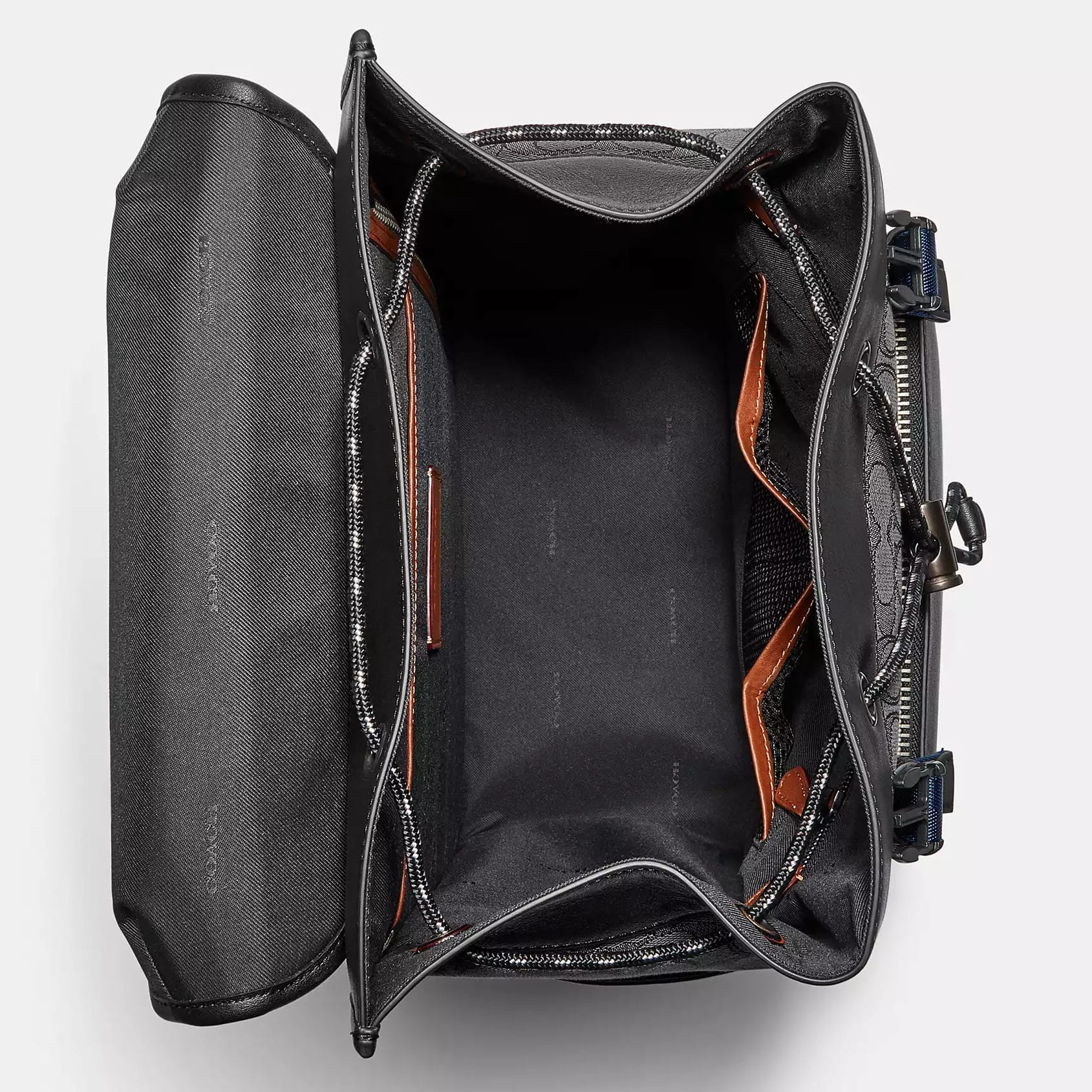 BA LÔ SIZE LỚN NAM COACH LEAGUE FLAP BACKPACK IN SIGNATURE JACQUARD C3793 4