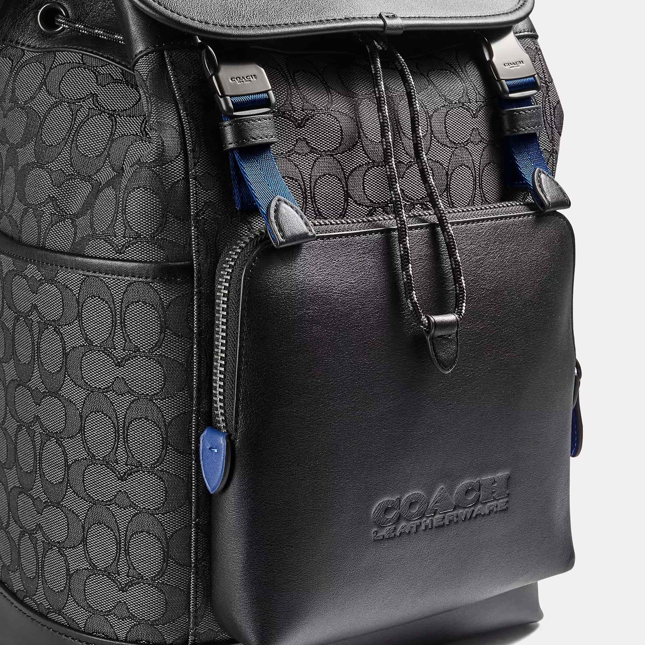 BA LÔ SIZE LỚN NAM COACH LEAGUE FLAP BACKPACK IN SIGNATURE JACQUARD C3793 5
