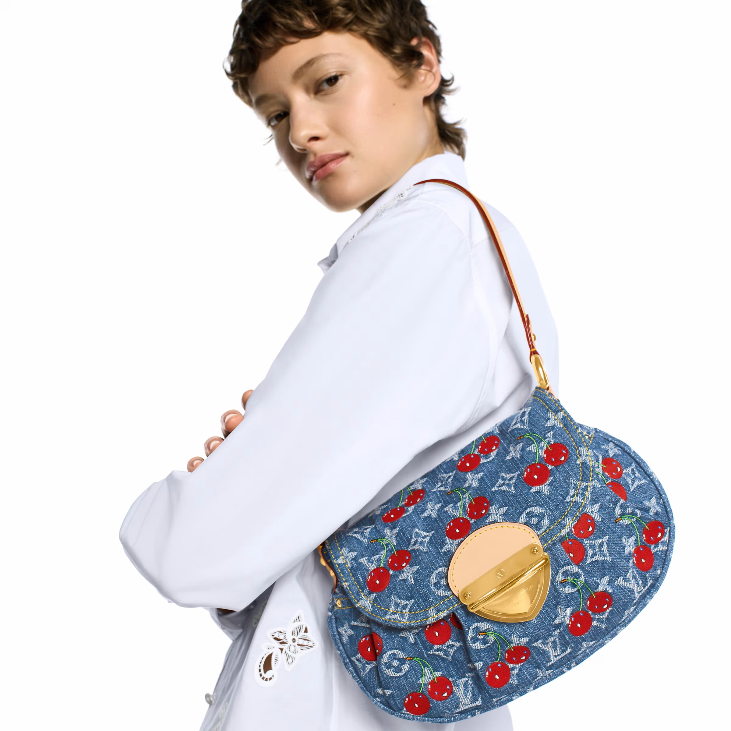Túi đeo chéo Louis Vuitton LV x TM Sunset Monogram Cherry Denim 11
