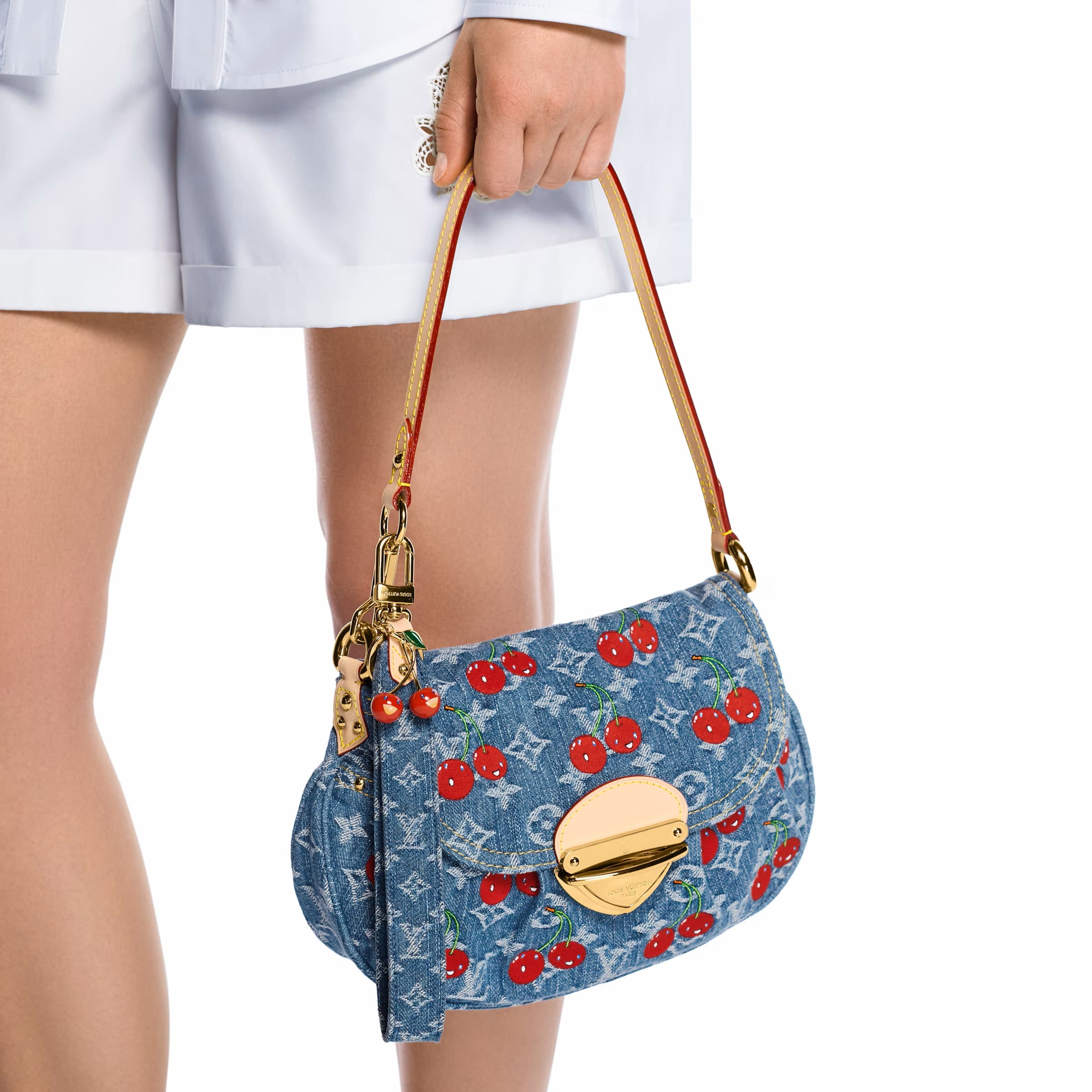Túi đeo chéo Louis Vuitton LV x TM Sunset Monogram Cherry Denim 2