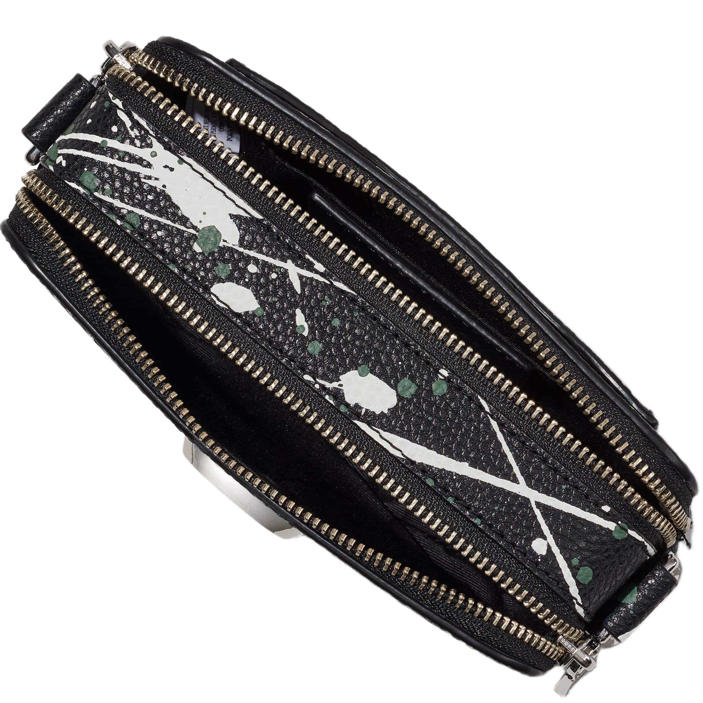 Túi đeo chéo Marc Jacobs Black Multi The Splatter Snapshot Printed Leather Crossbody Bag H153L01SP22 2