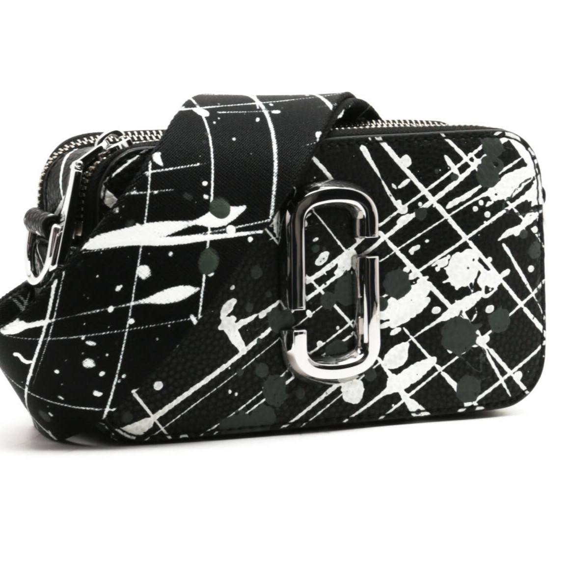 Túi đeo chéo Marc Jacobs Black Multi The Splatter Snapshot Printed Leather Crossbody Bag H153L01SP22 3